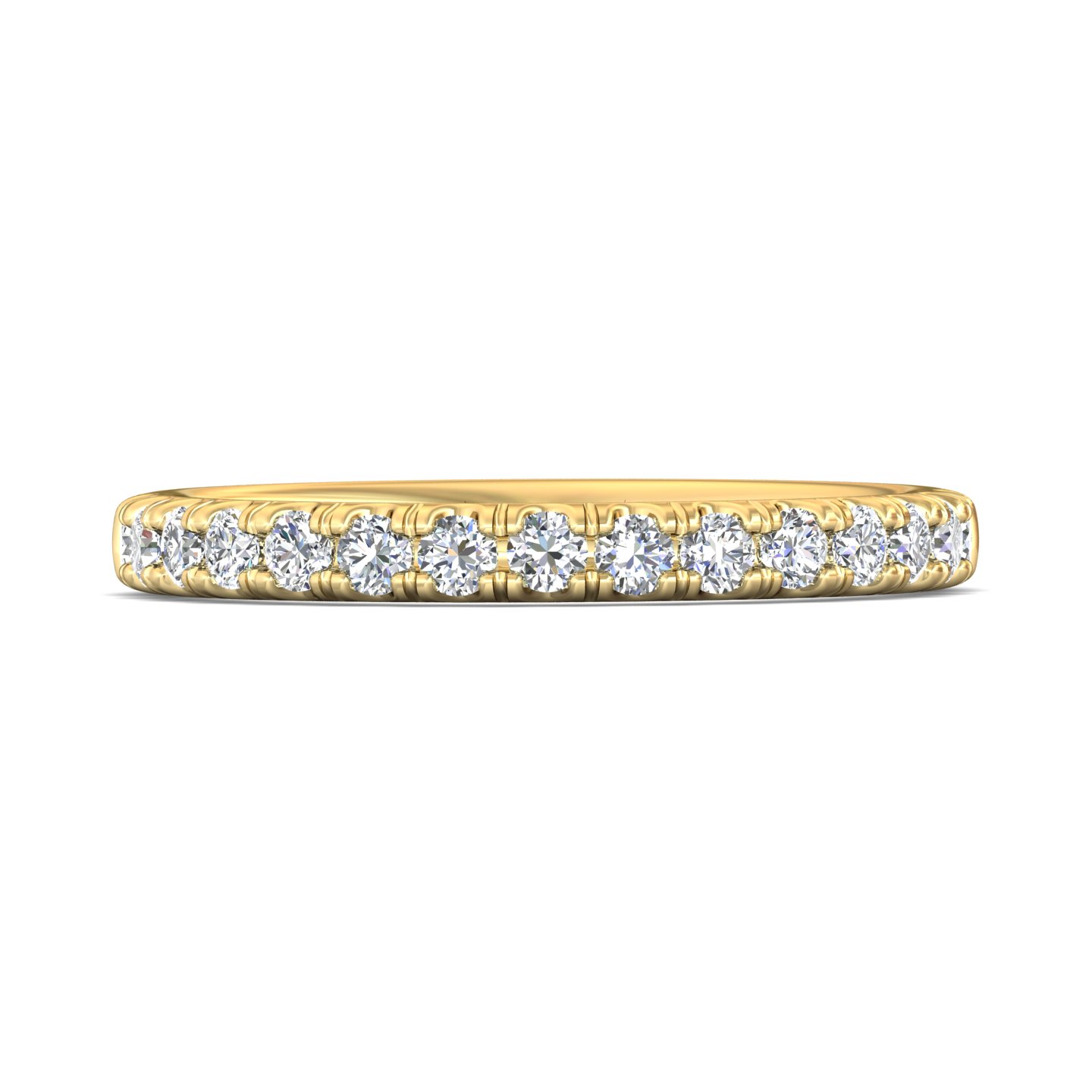 14K Yellow Gold Diamond Wedding Band