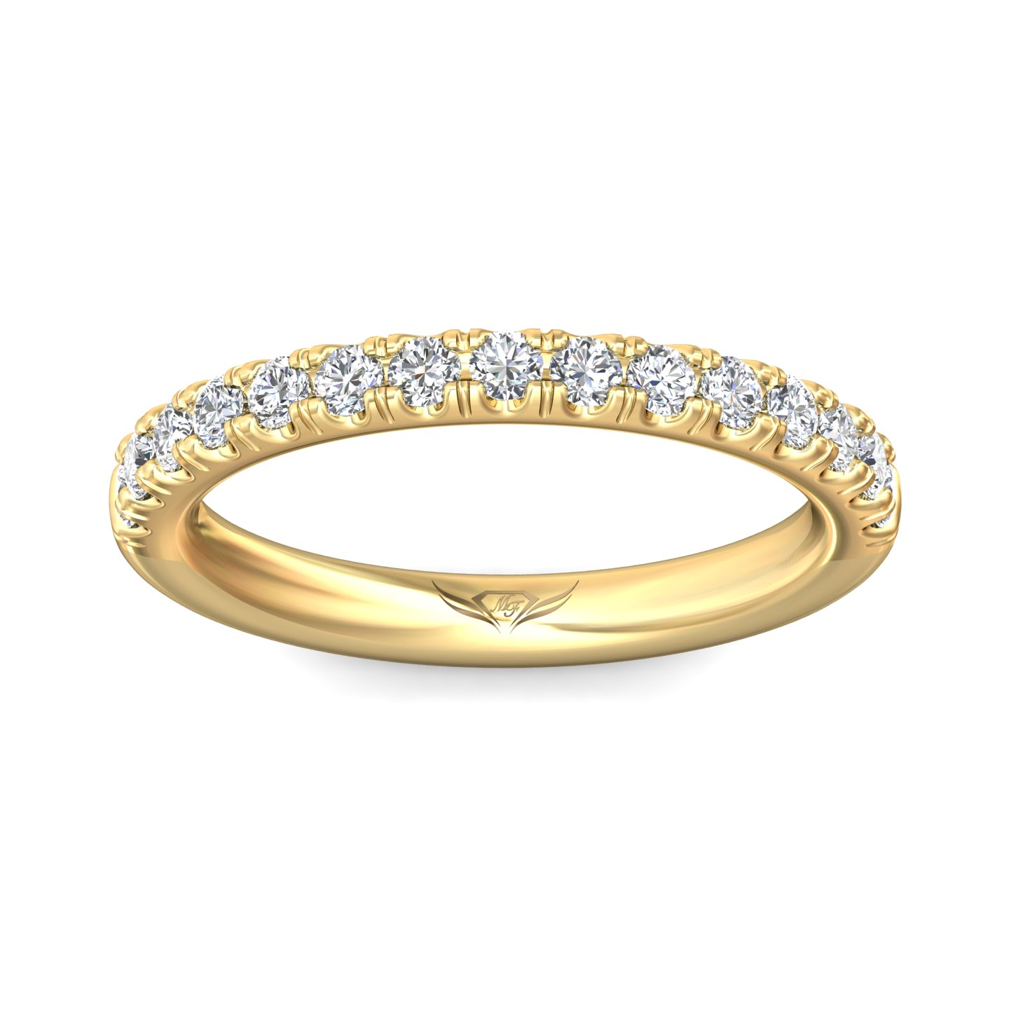14K Yellow Gold Diamond Wedding Band