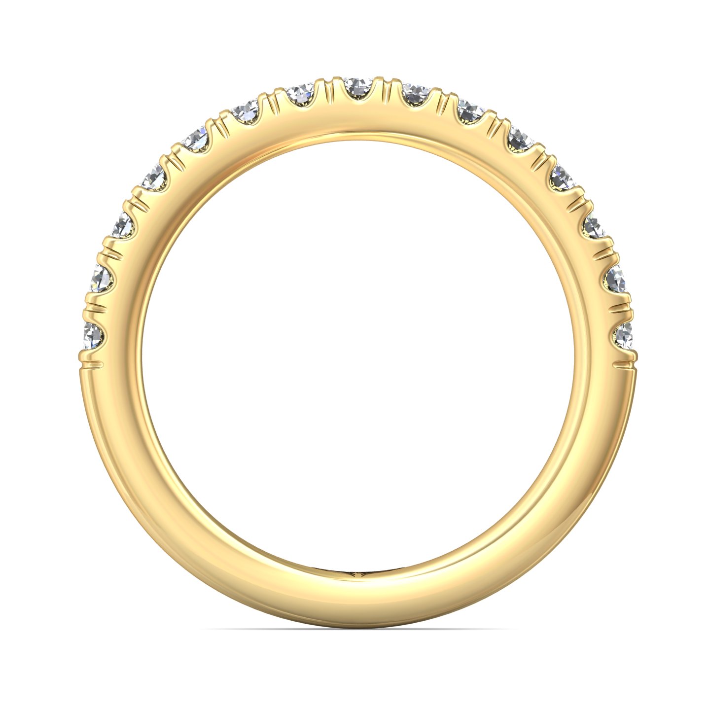 14K Yellow Gold Diamond Wedding Band