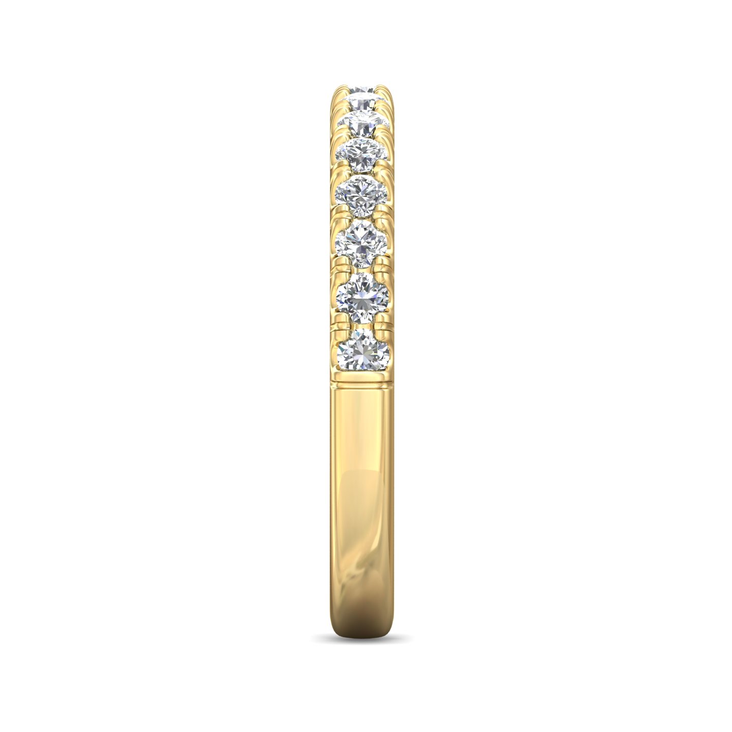 14K Yellow Gold Diamond Wedding Band