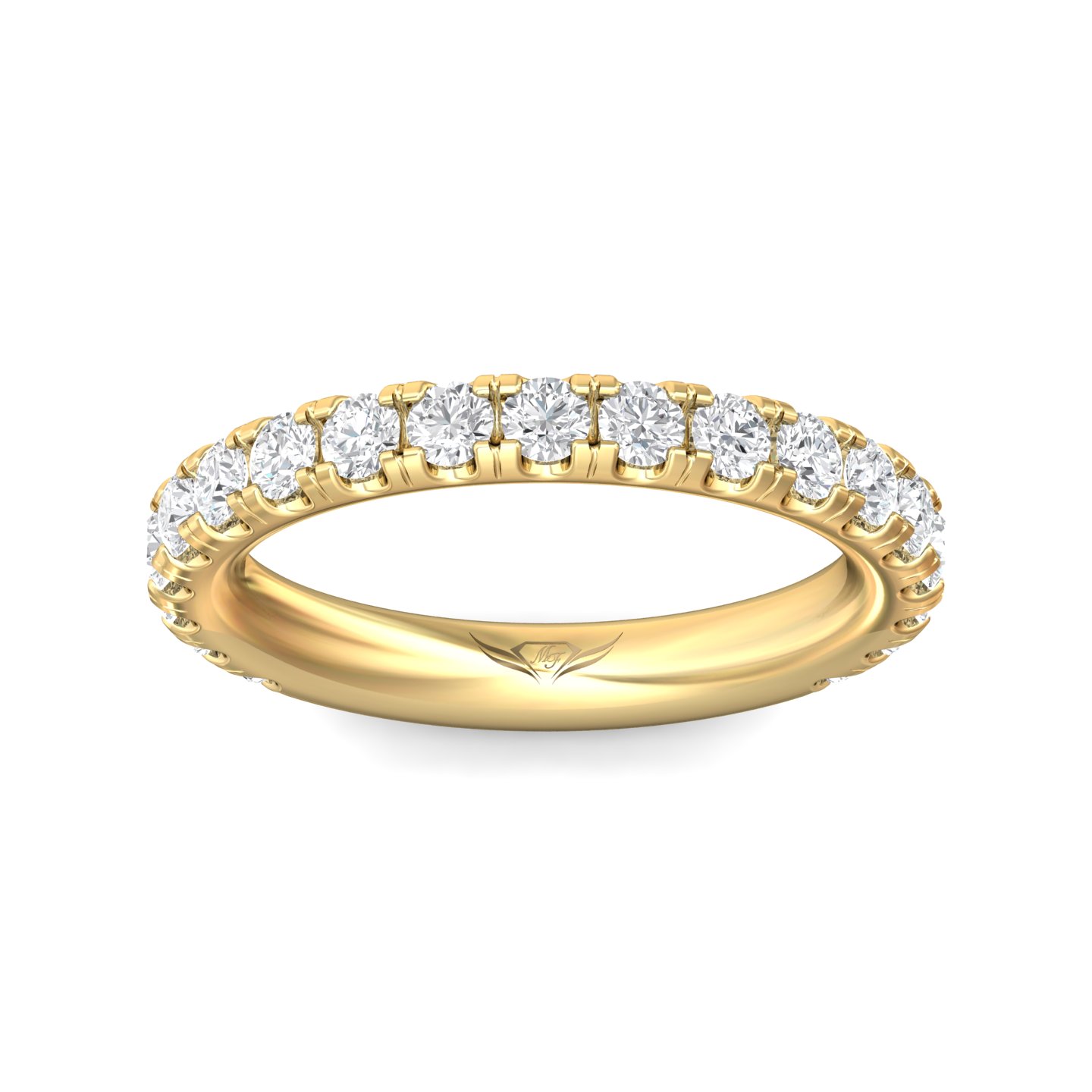 18K Yellow Gold Diamond Wedding Band