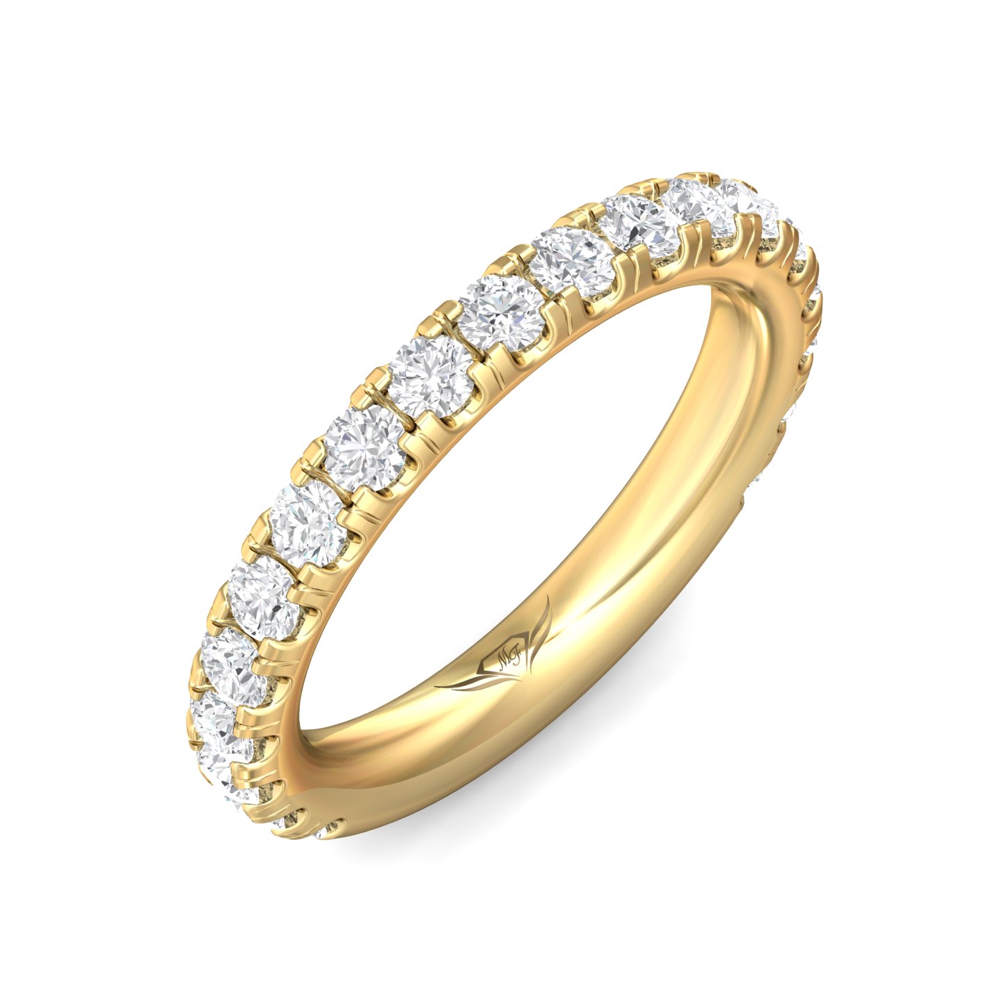 18K Yellow Gold Diamond Wedding Band