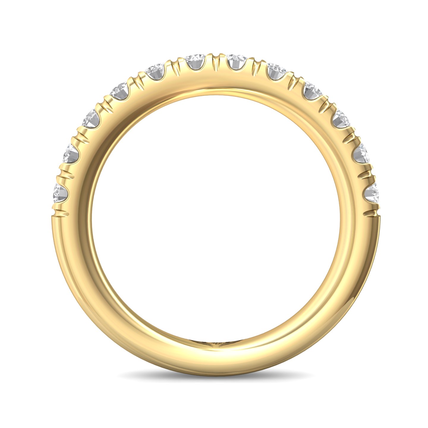 14K Yellow Gold Diamond Wedding Band