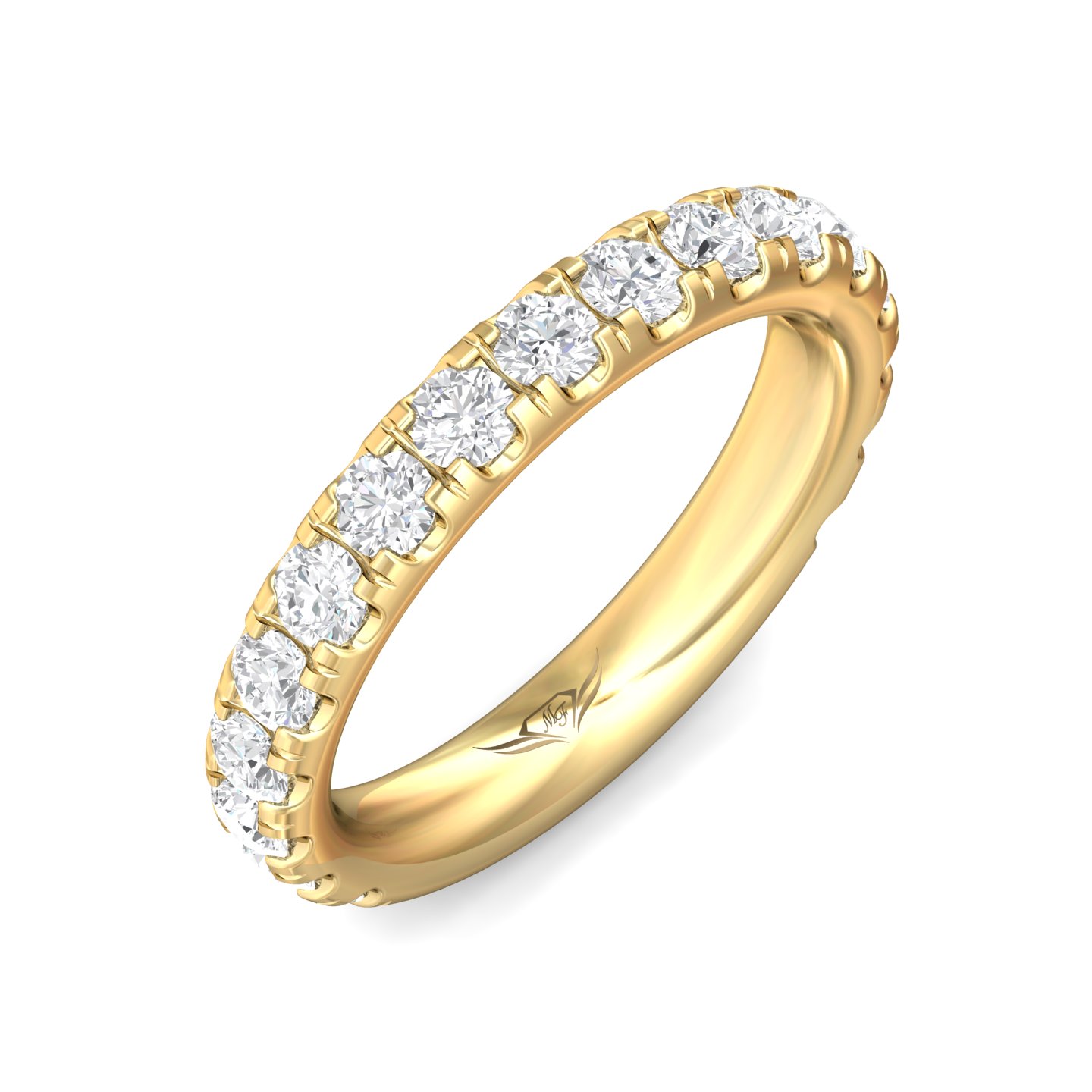 18K Yellow Gold Diamond Wedding Band