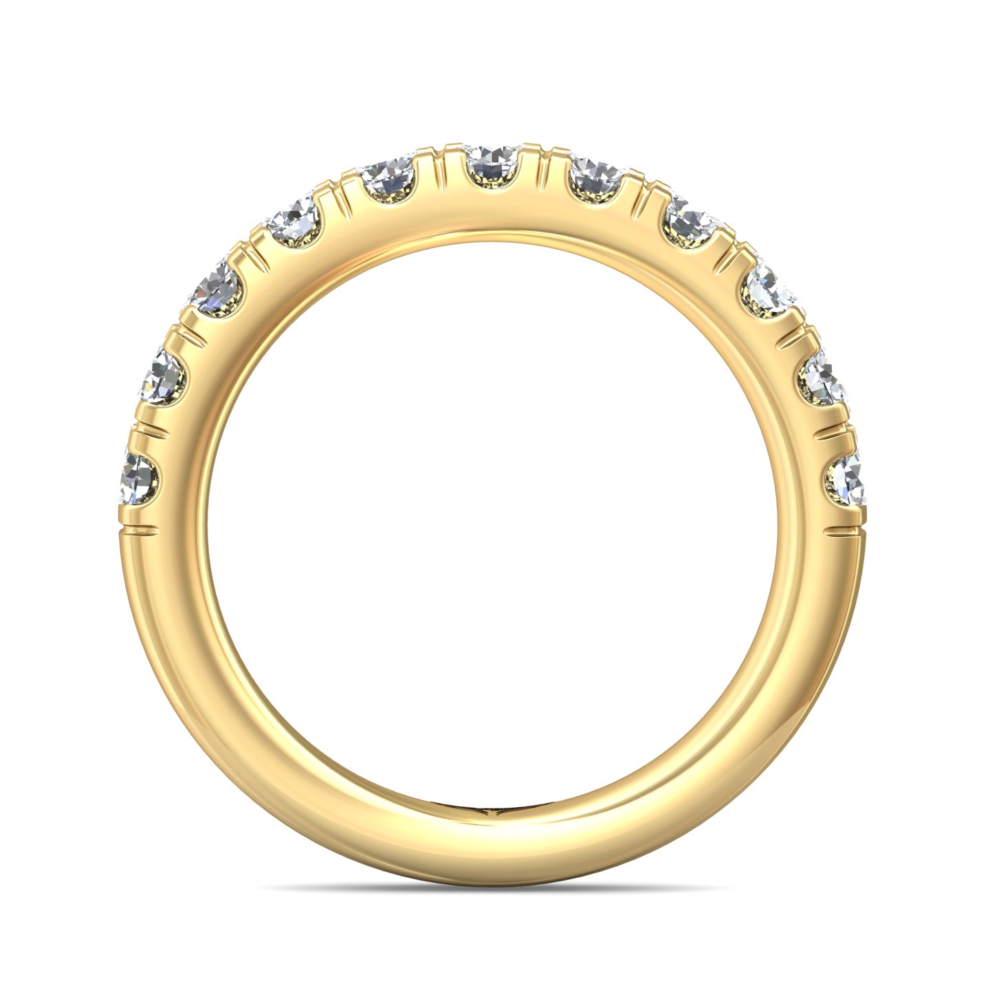 14K Yellow Gold Diamond Wedding Band