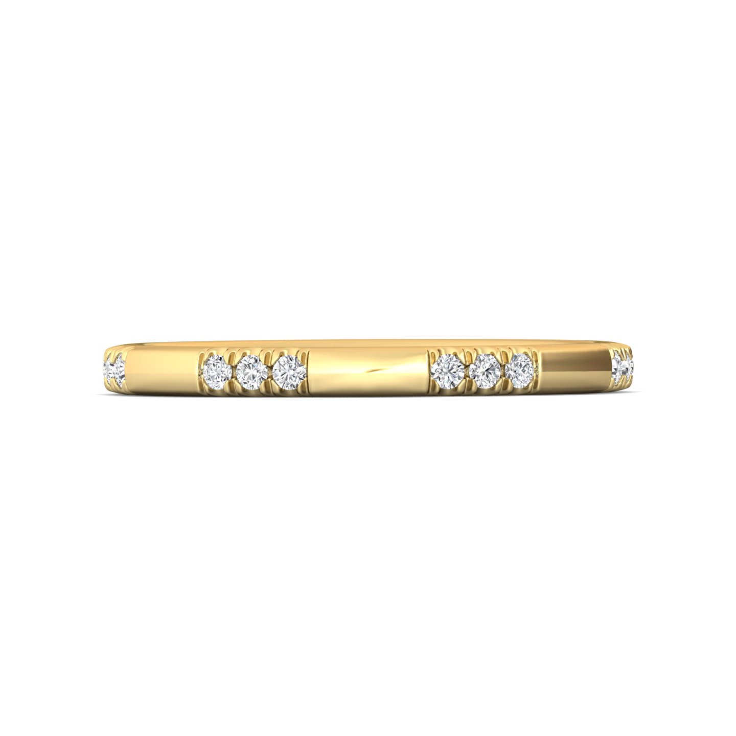 18K Yellow Gold Diamond Wedding Band