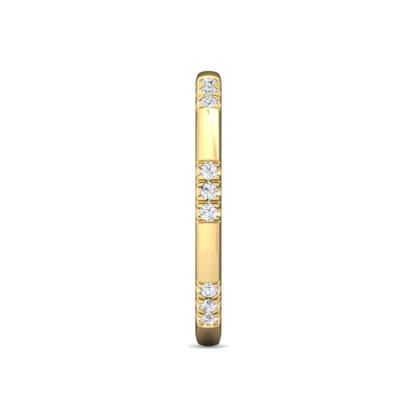 18K Yellow Gold Diamond Wedding Band