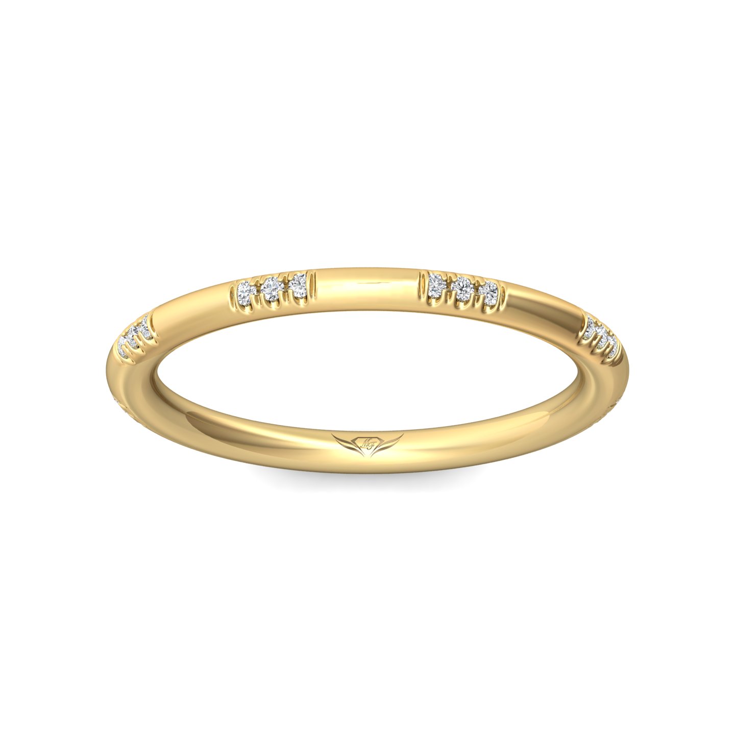 18K Yellow Gold Diamond Wedding Band