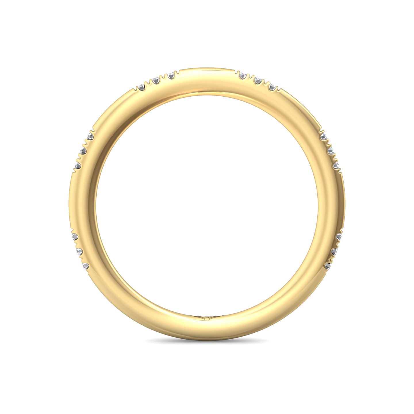 18K Yellow Gold Diamond Wedding Band
