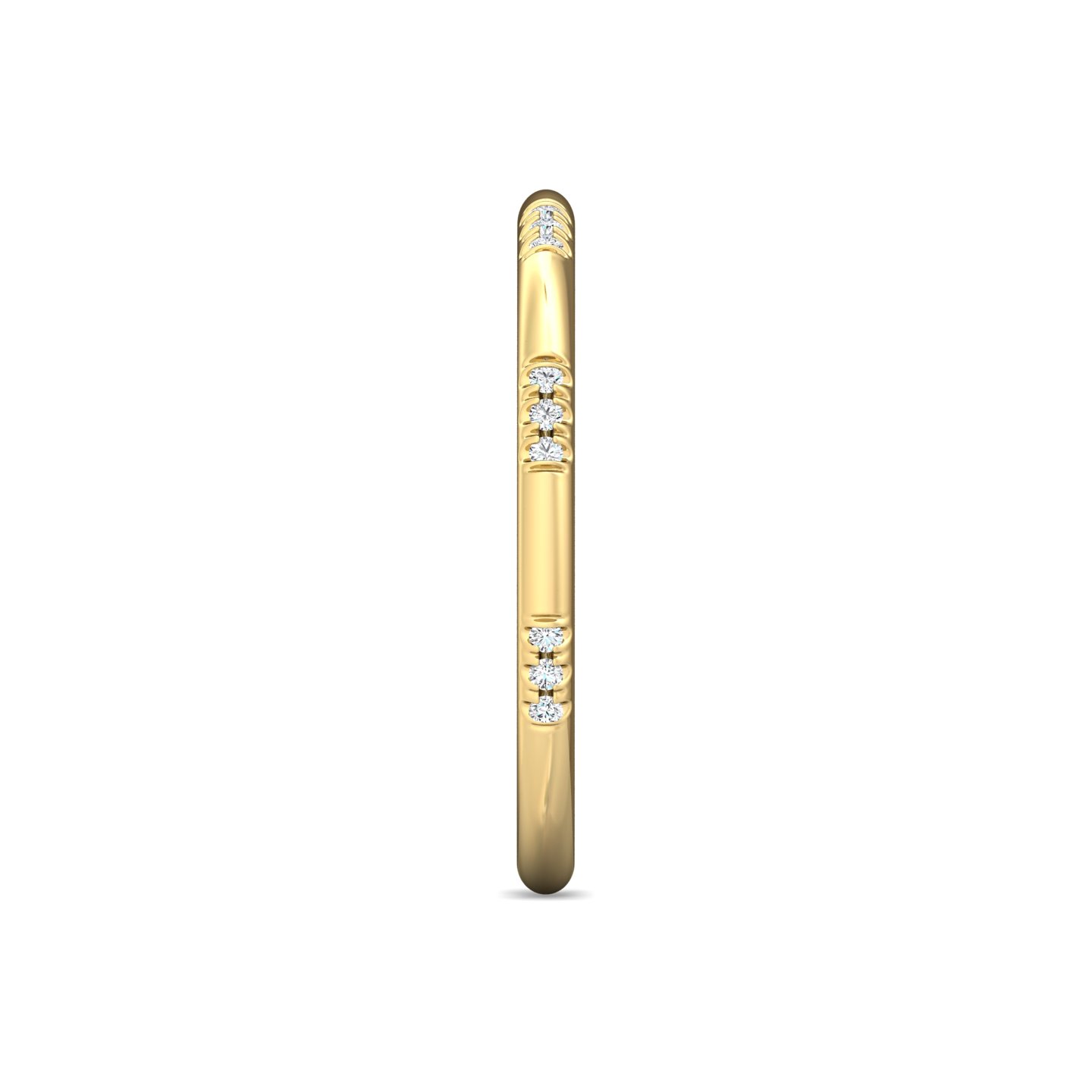 18K Yellow Gold Diamond Wedding Band