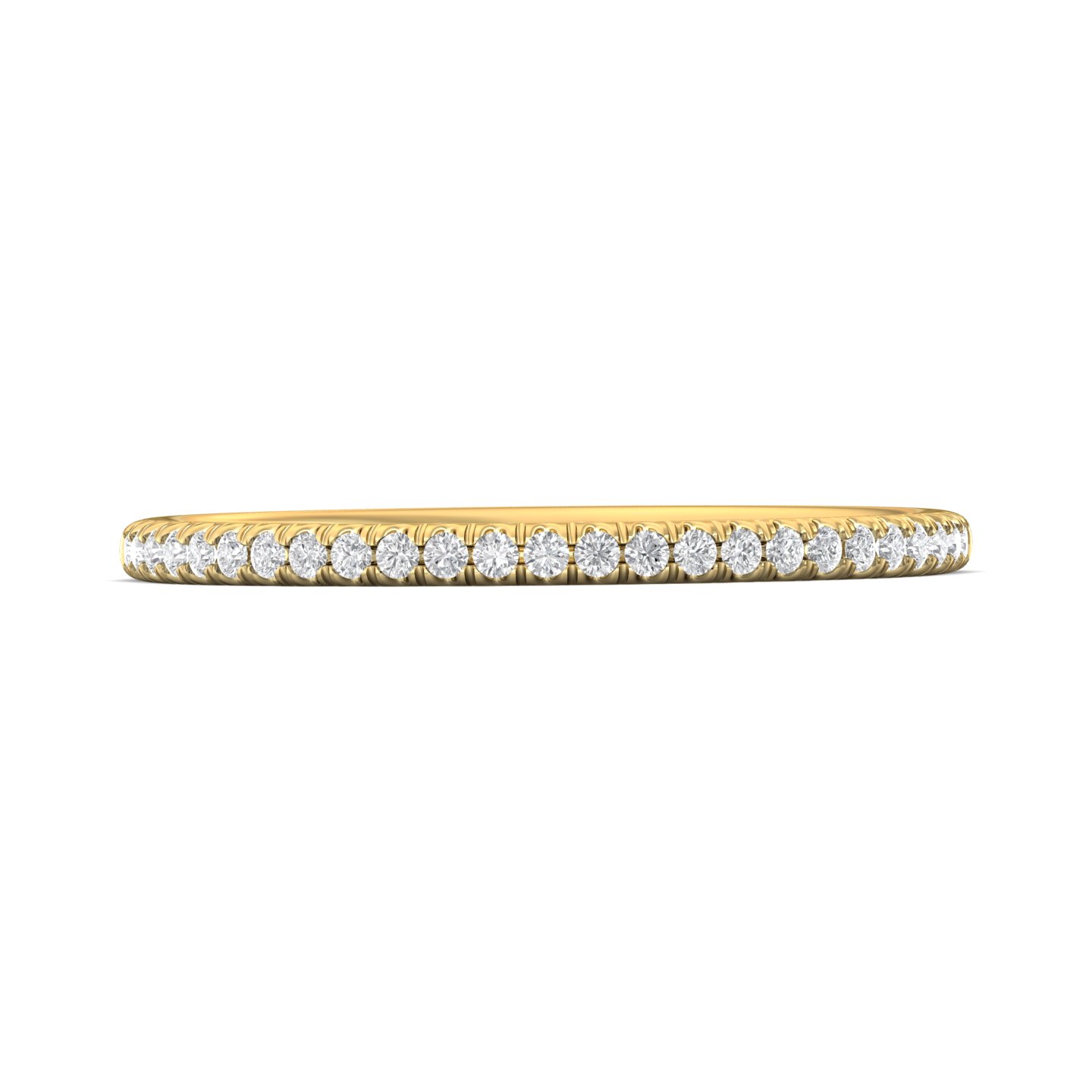 14K White Gold Diamond Wedding Band