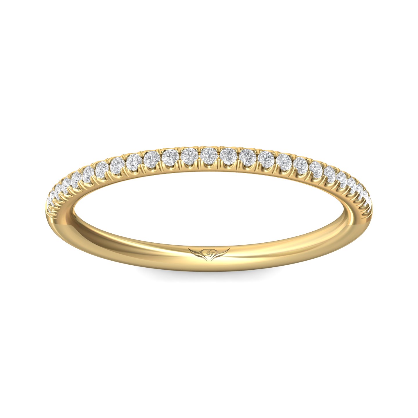 14K Yellow Gold Diamond Wedding Band