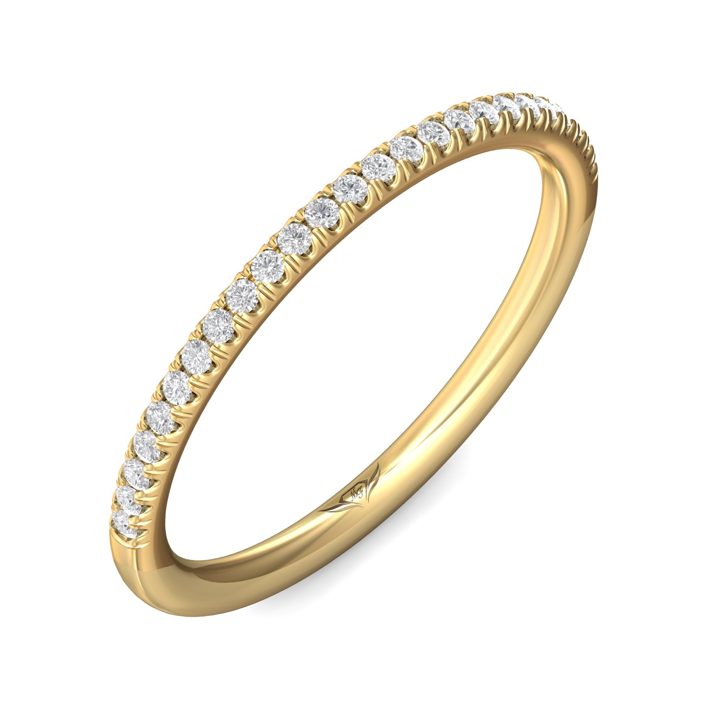 14K Yellow Gold Diamond Wedding Band