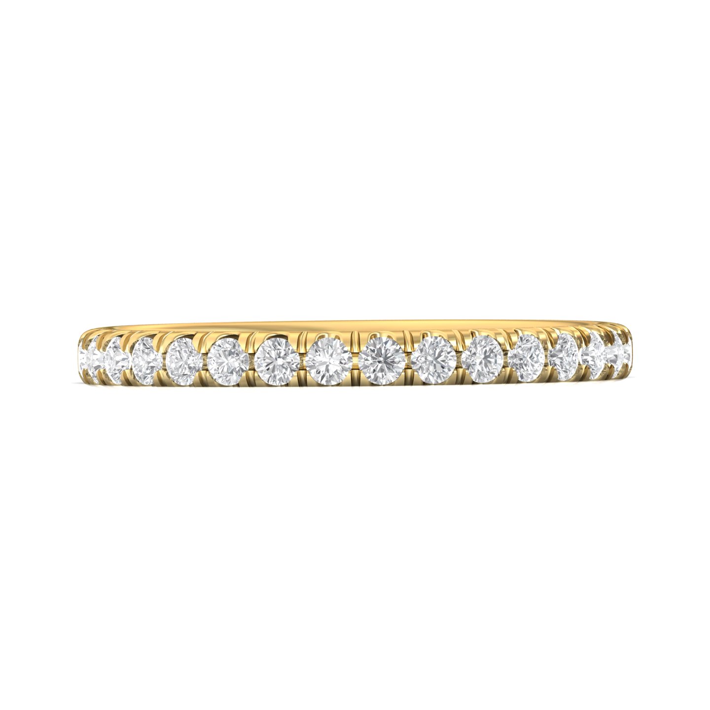 14K White Gold Diamond Wedding Band