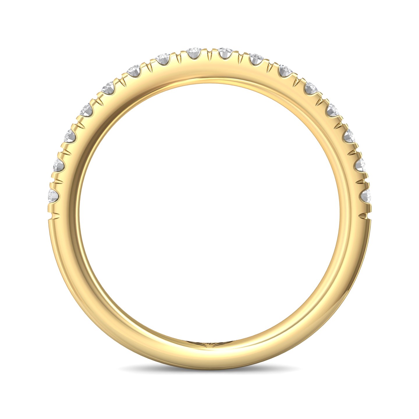 14K Yellow Gold Diamond Wedding Band