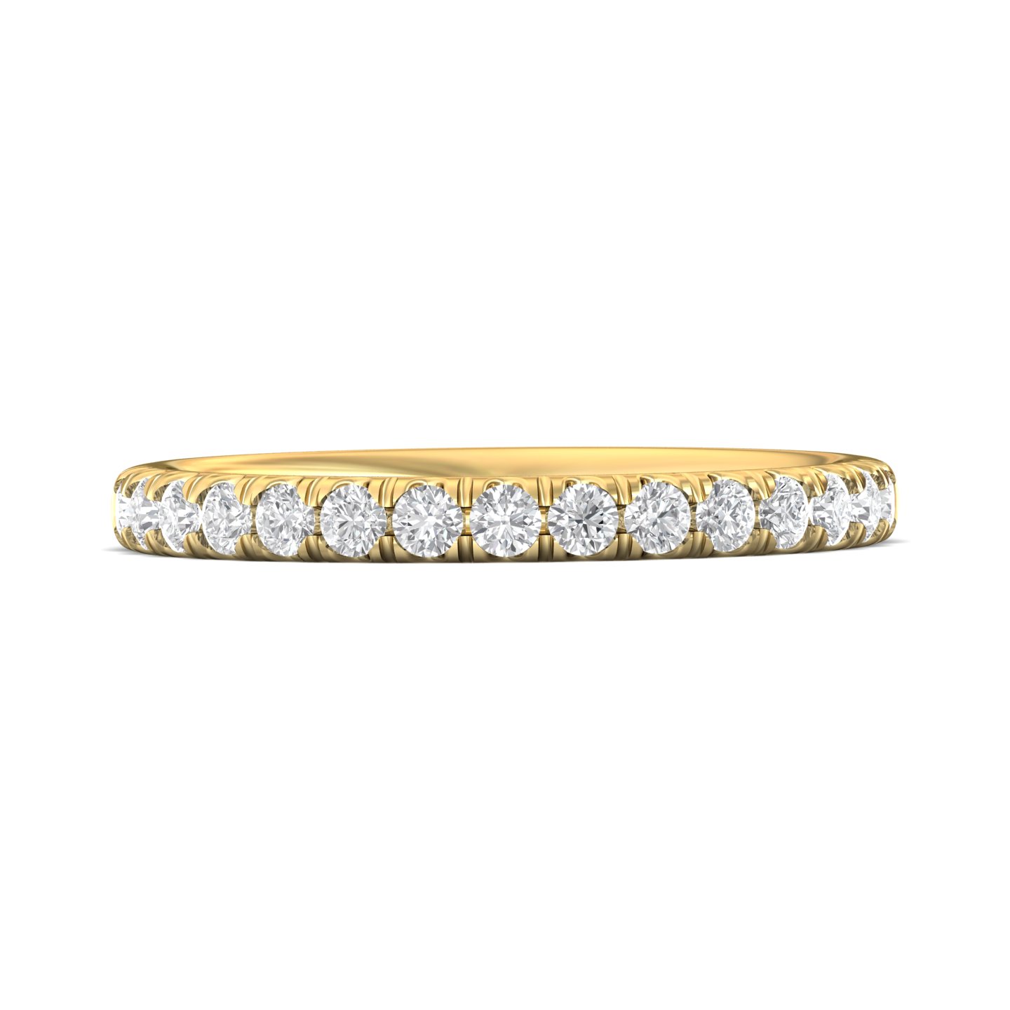 14K White Gold Diamond Wedding Band