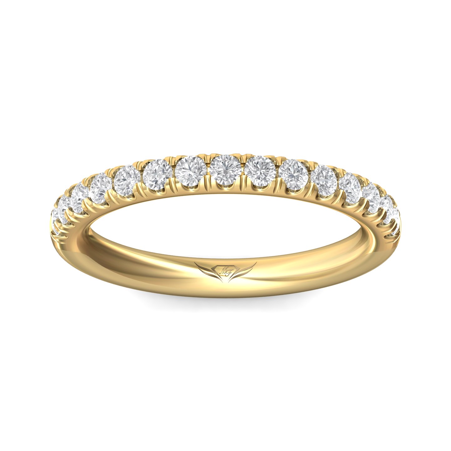 18K Yellow Gold Diamond Wedding Band