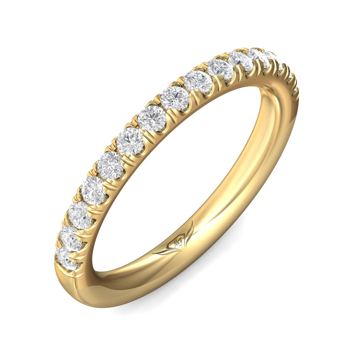 18K Yellow Gold Diamond Wedding Band