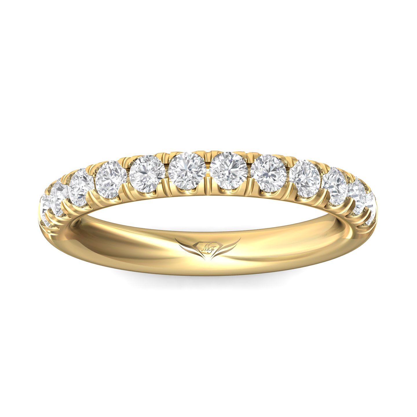 18K Yellow Gold Diamond Wedding Band