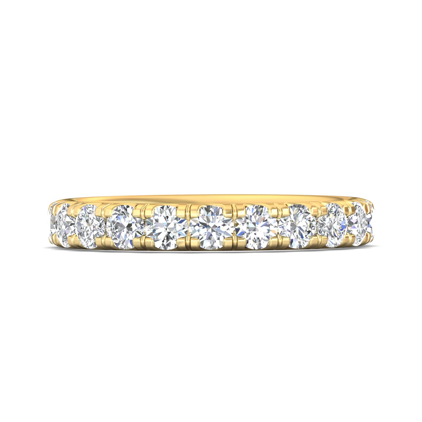 14K White Gold Diamond Wedding Band