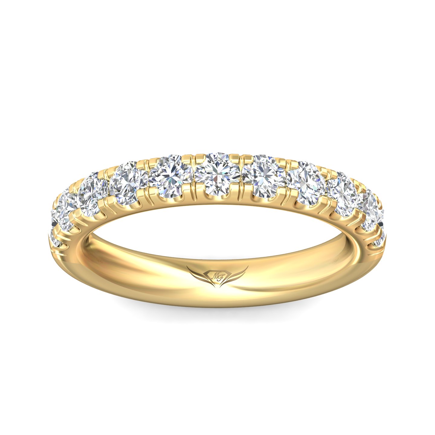 14K Yellow Gold Diamond Wedding Band
