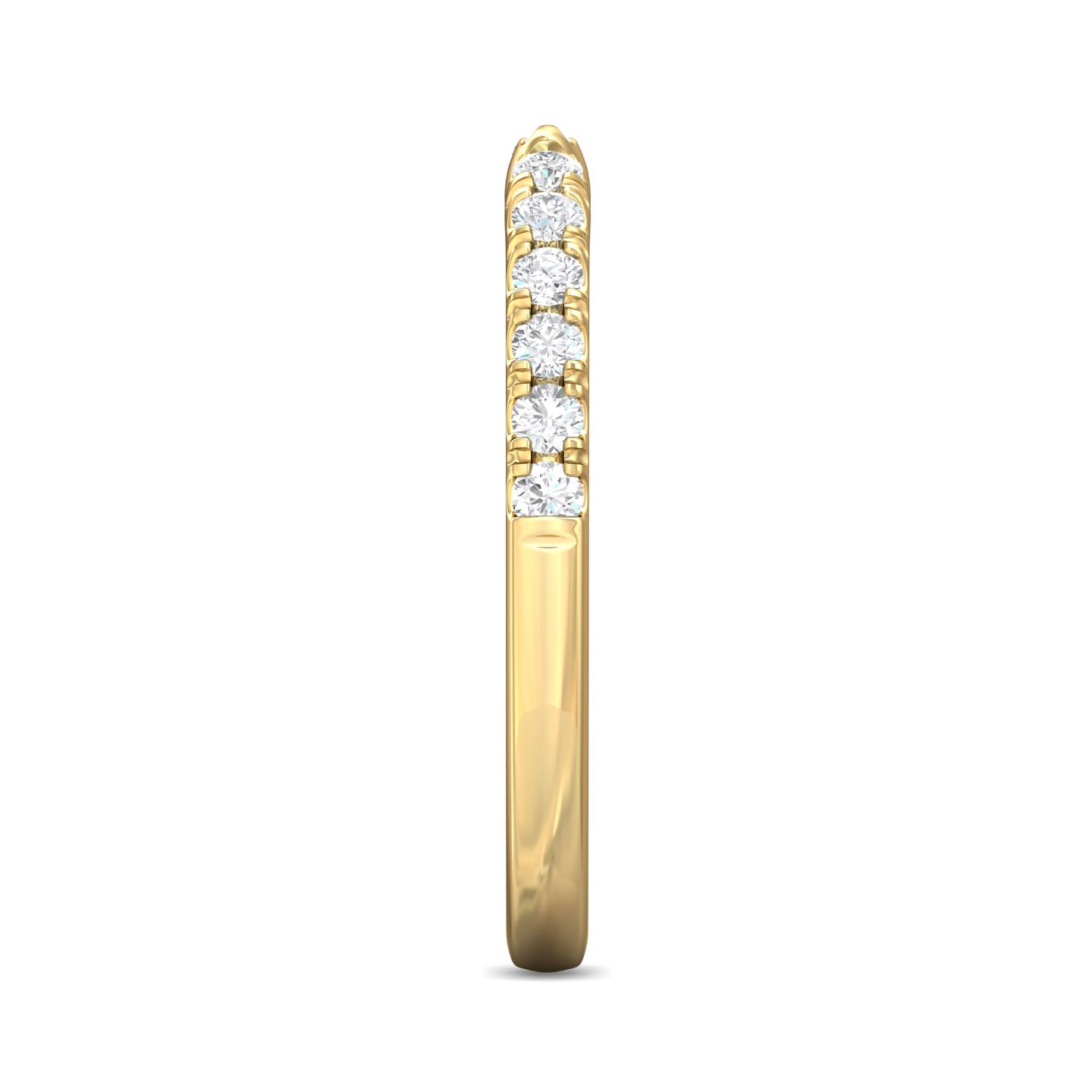 14K Yellow Gold Micropave Wedding Band