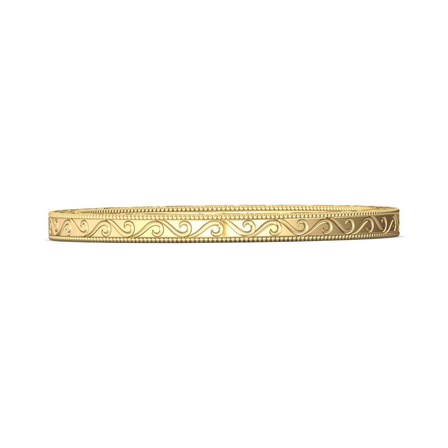 14K Yellow Gold Vintage Wedding Band