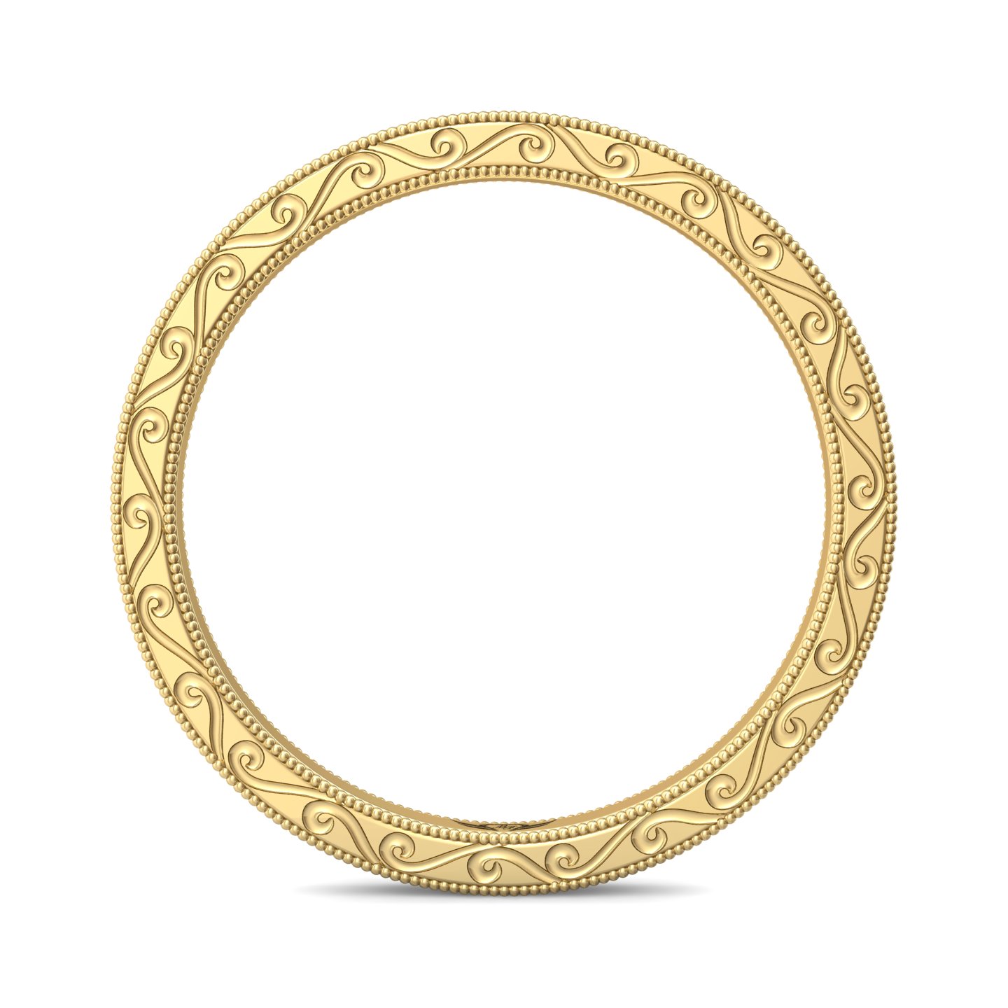 14K Yellow Gold Vintage Wedding Band