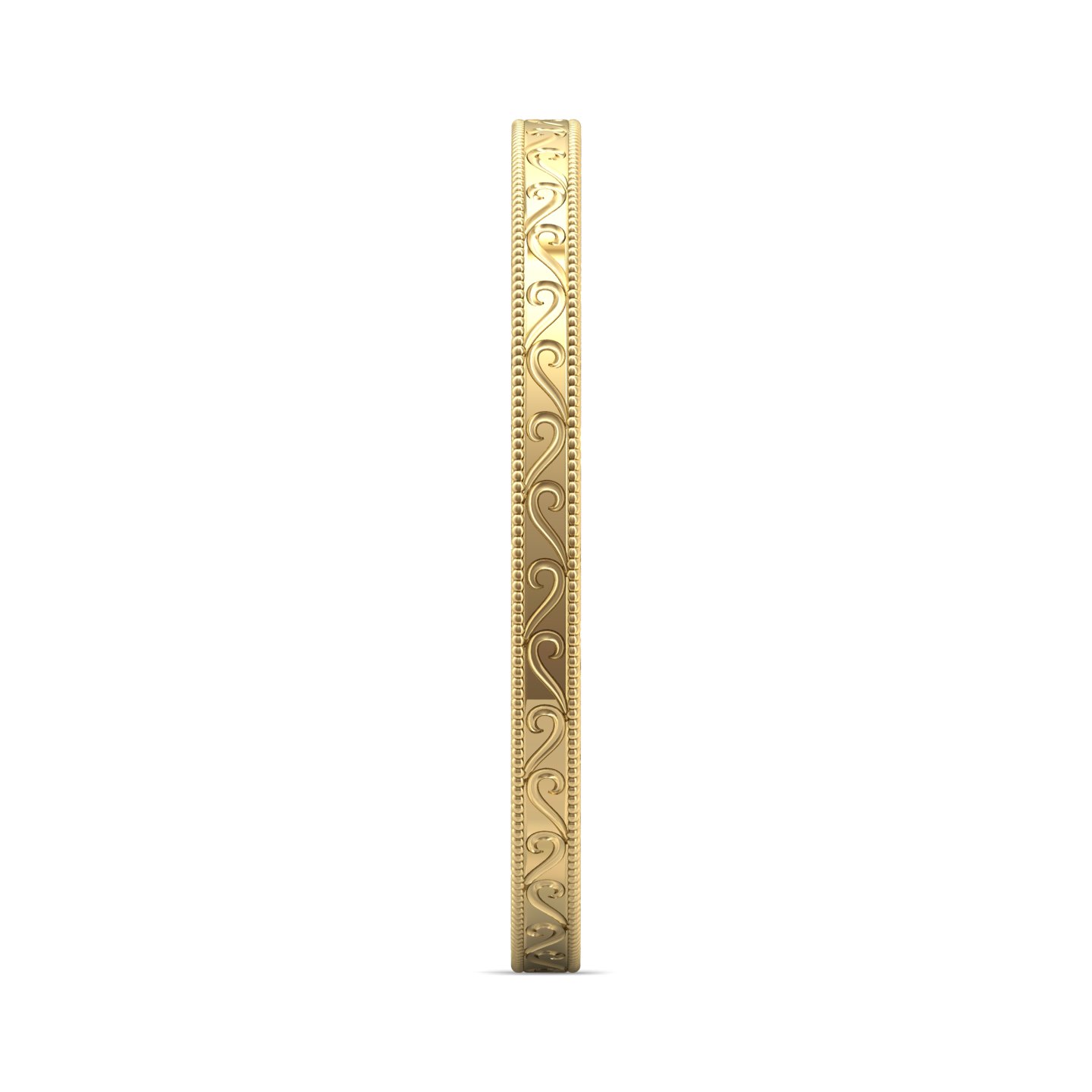 14K Yellow Gold Vintage Wedding Band
