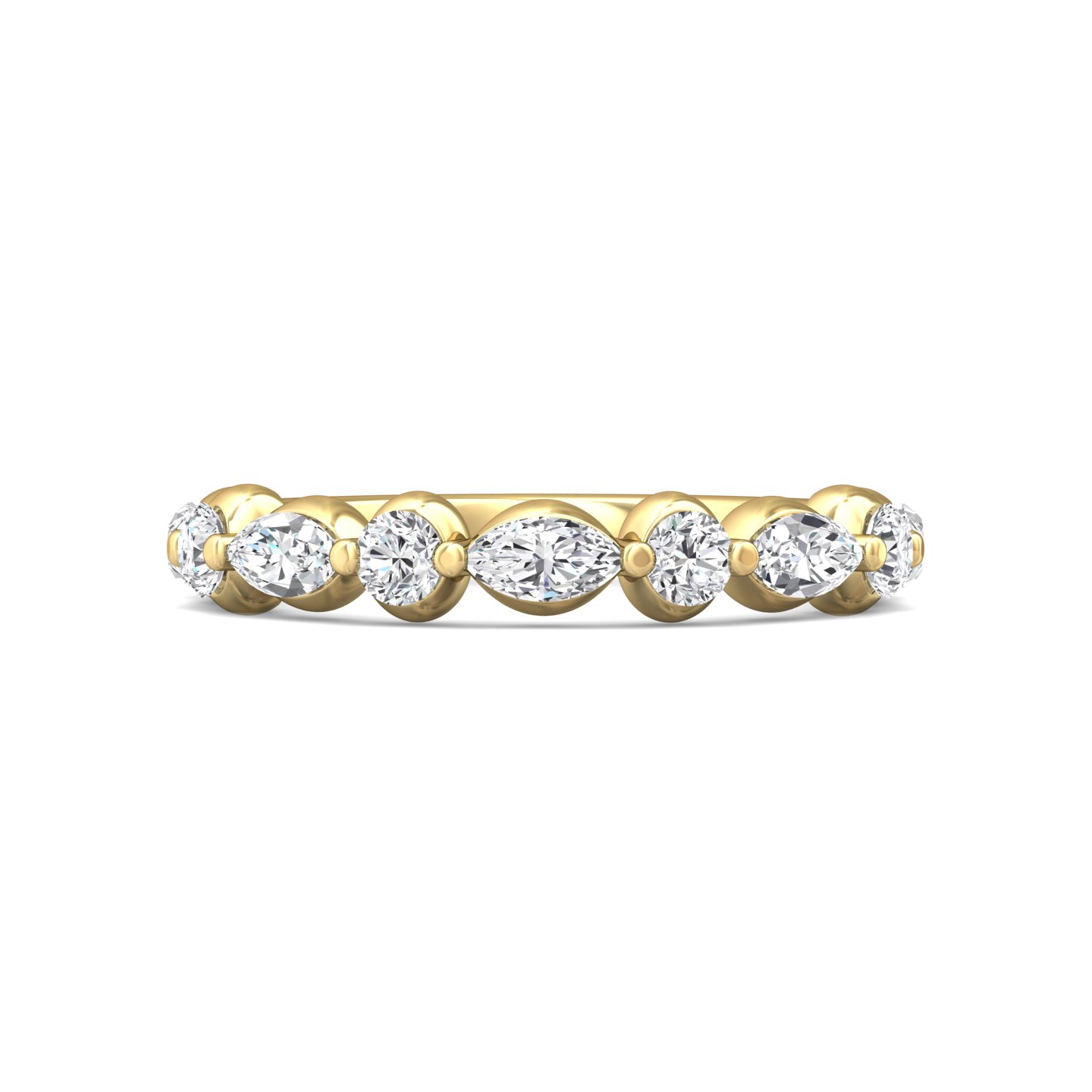18K Yellow Gold Diamond Wedding Band