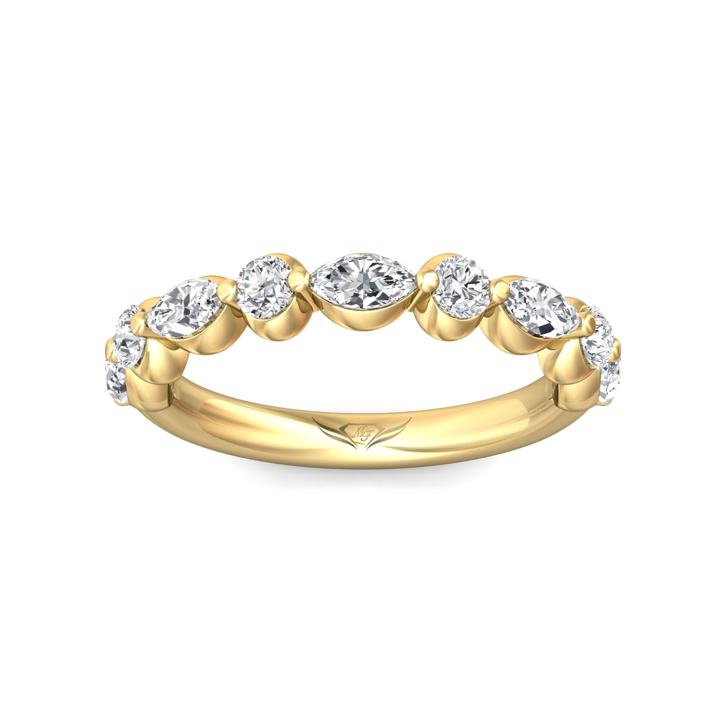 18K Yellow Gold Diamond Wedding Band