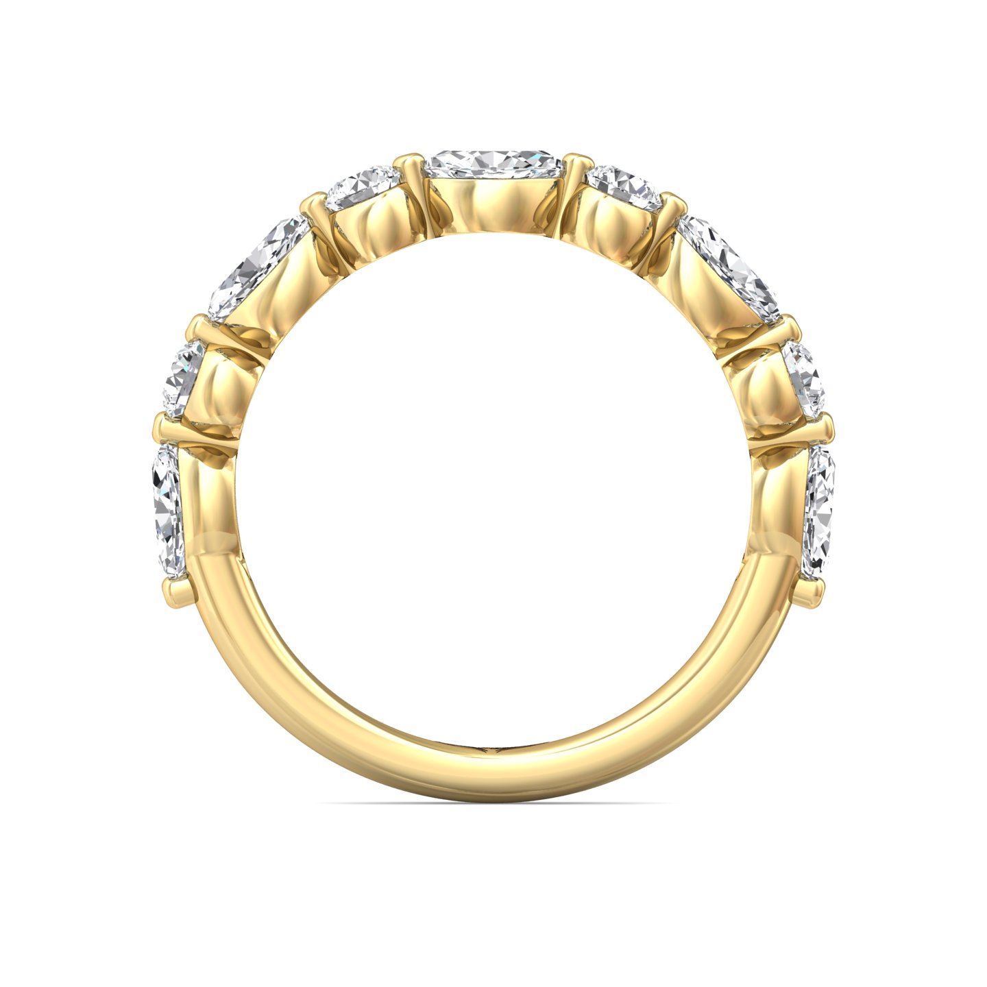 18K Yellow Gold Diamond Wedding Band