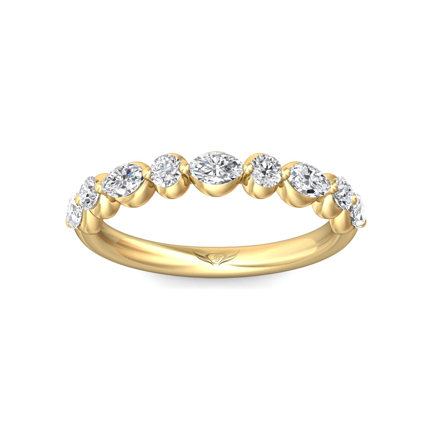 18K Yellow Gold Diamond Wedding Band