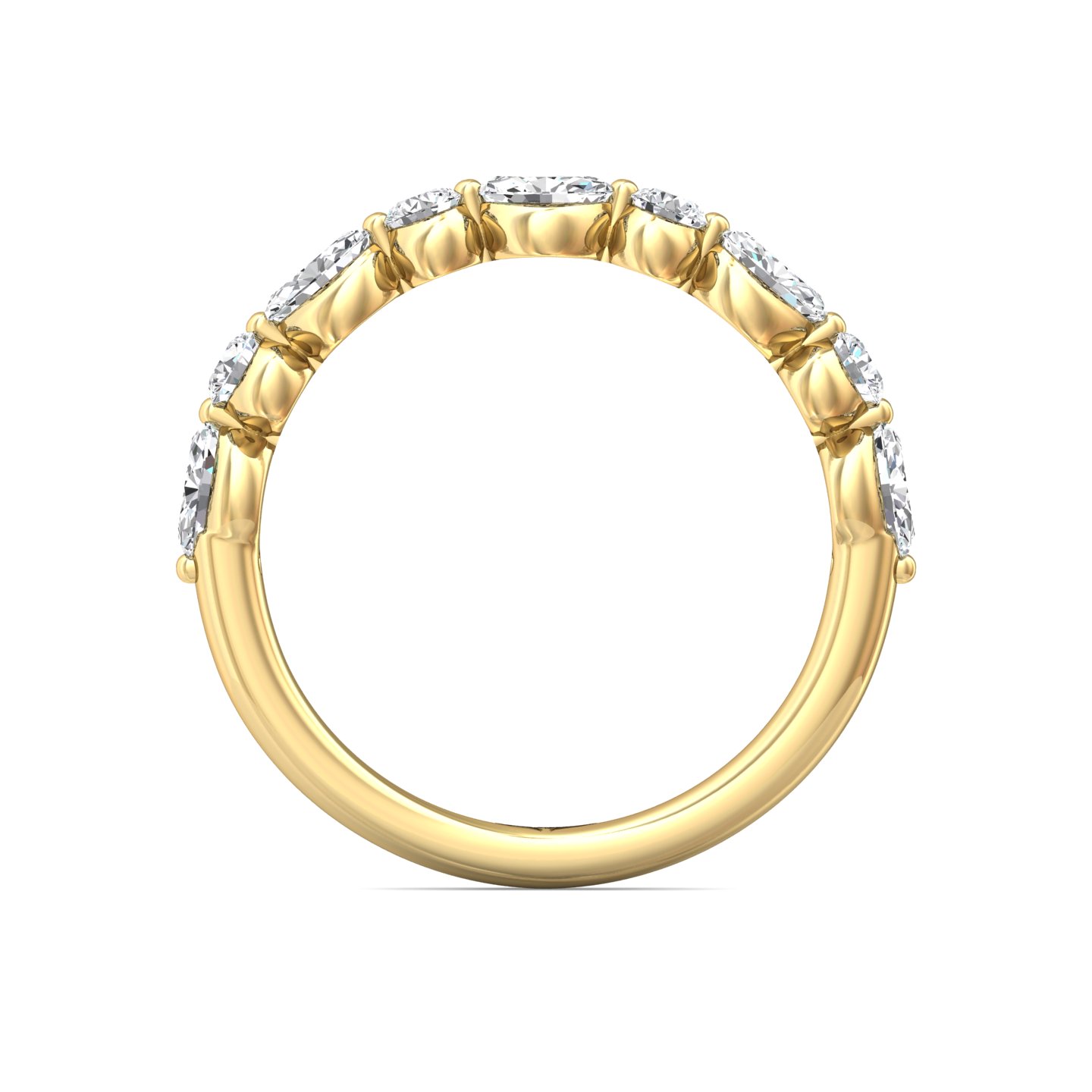 18K Yellow Gold Diamond Wedding Band