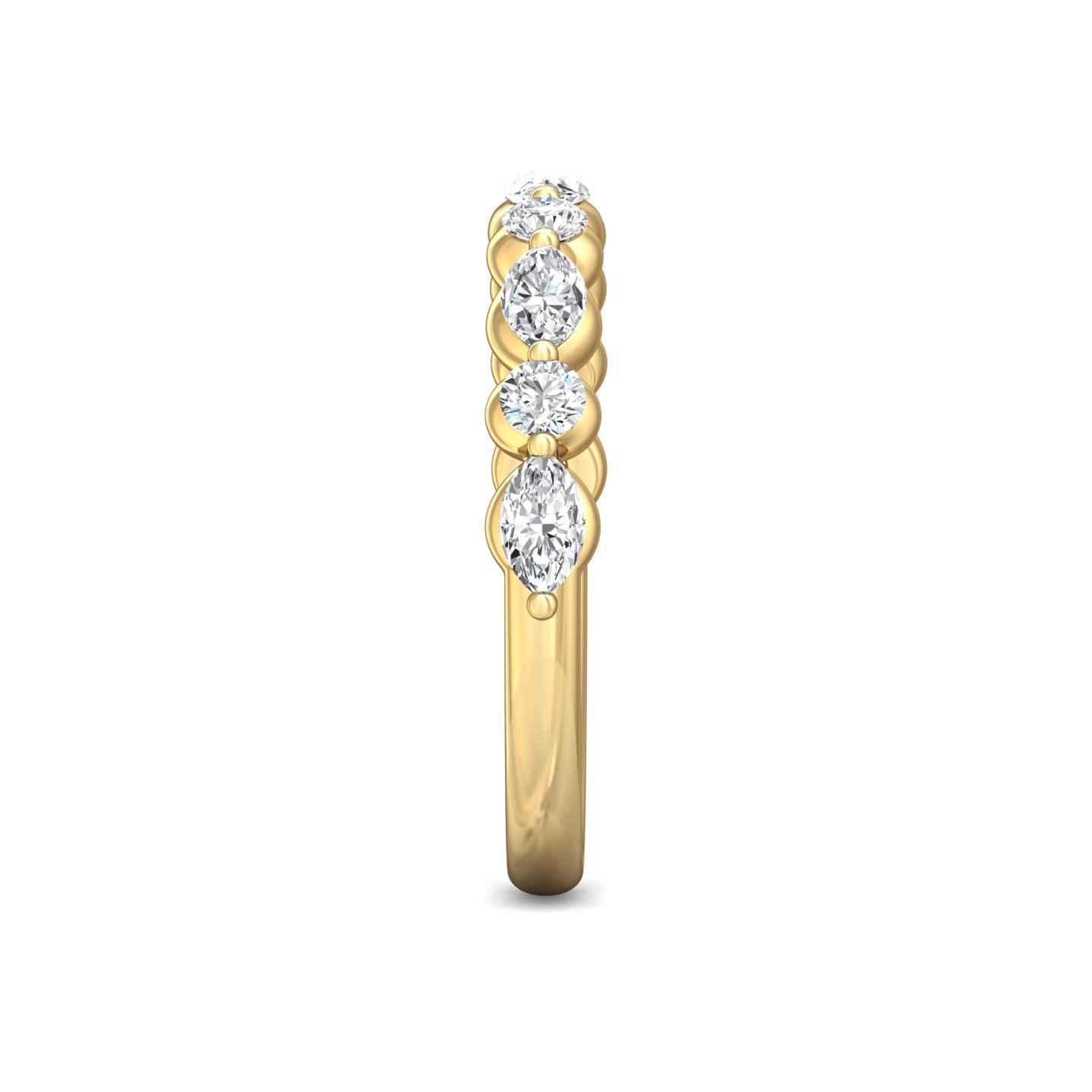 18K Yellow Gold Diamond Wedding Band