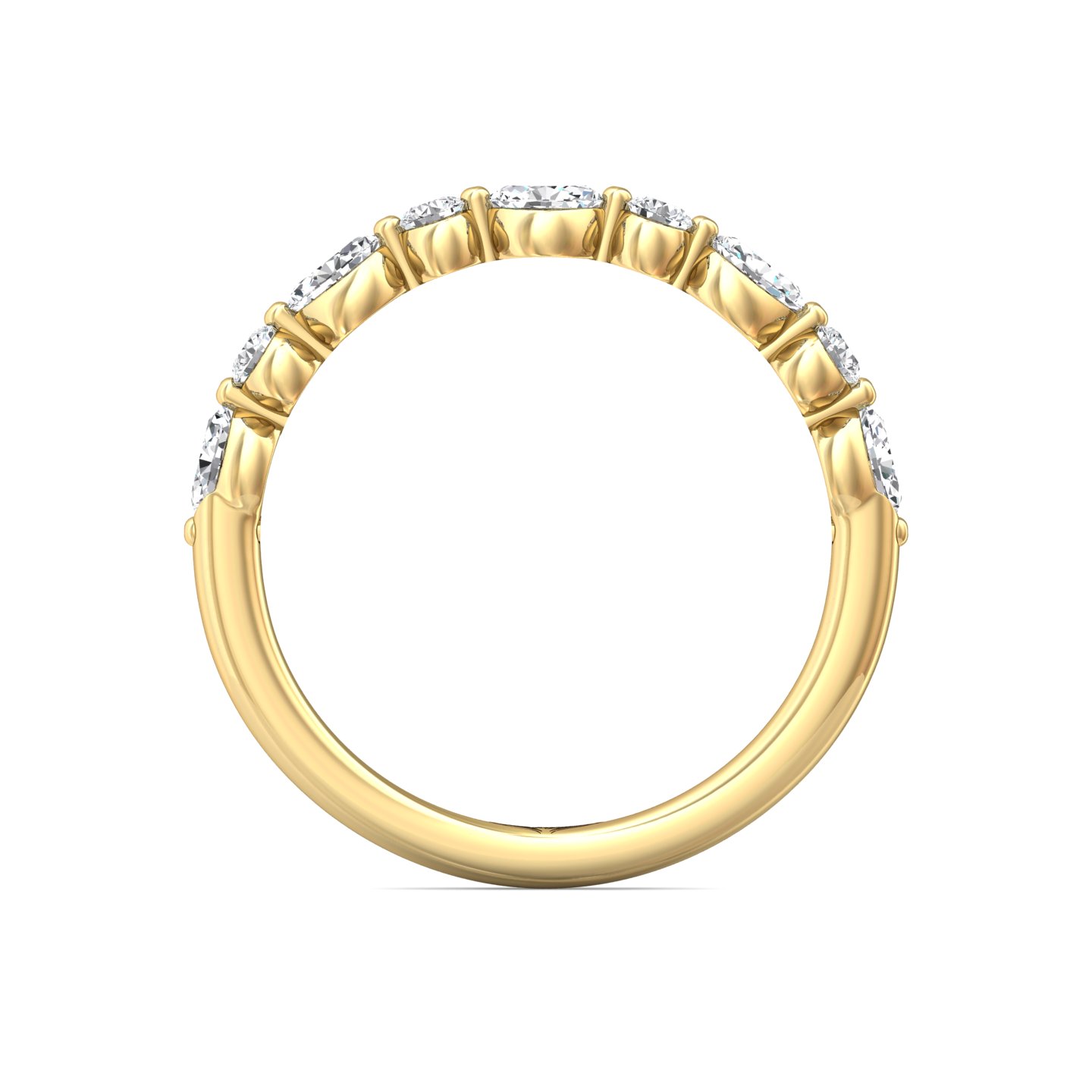 14K Yellow Gold Diamond Wedding Band