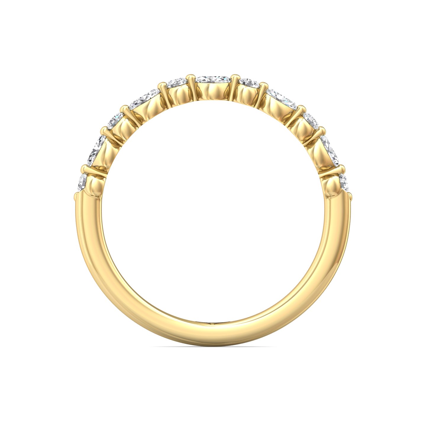 14K Yellow Gold Diamond Wedding Band
