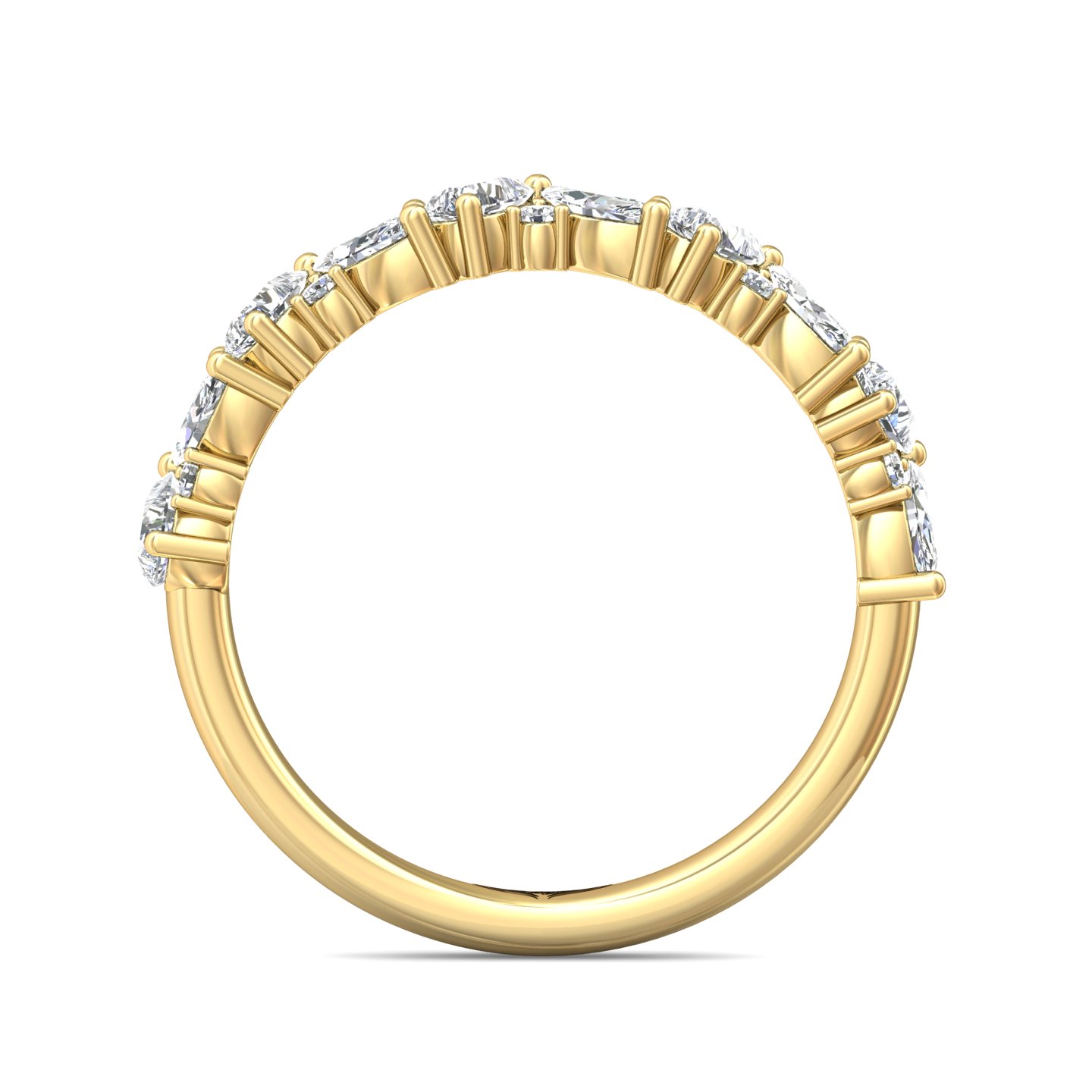 14K Yellow Gold Diamond Wedding Band