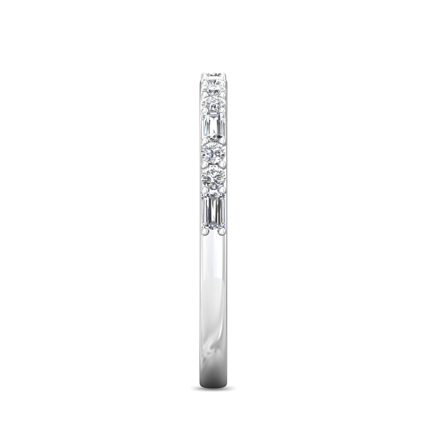 18K White Gold Diamond Wedding Band