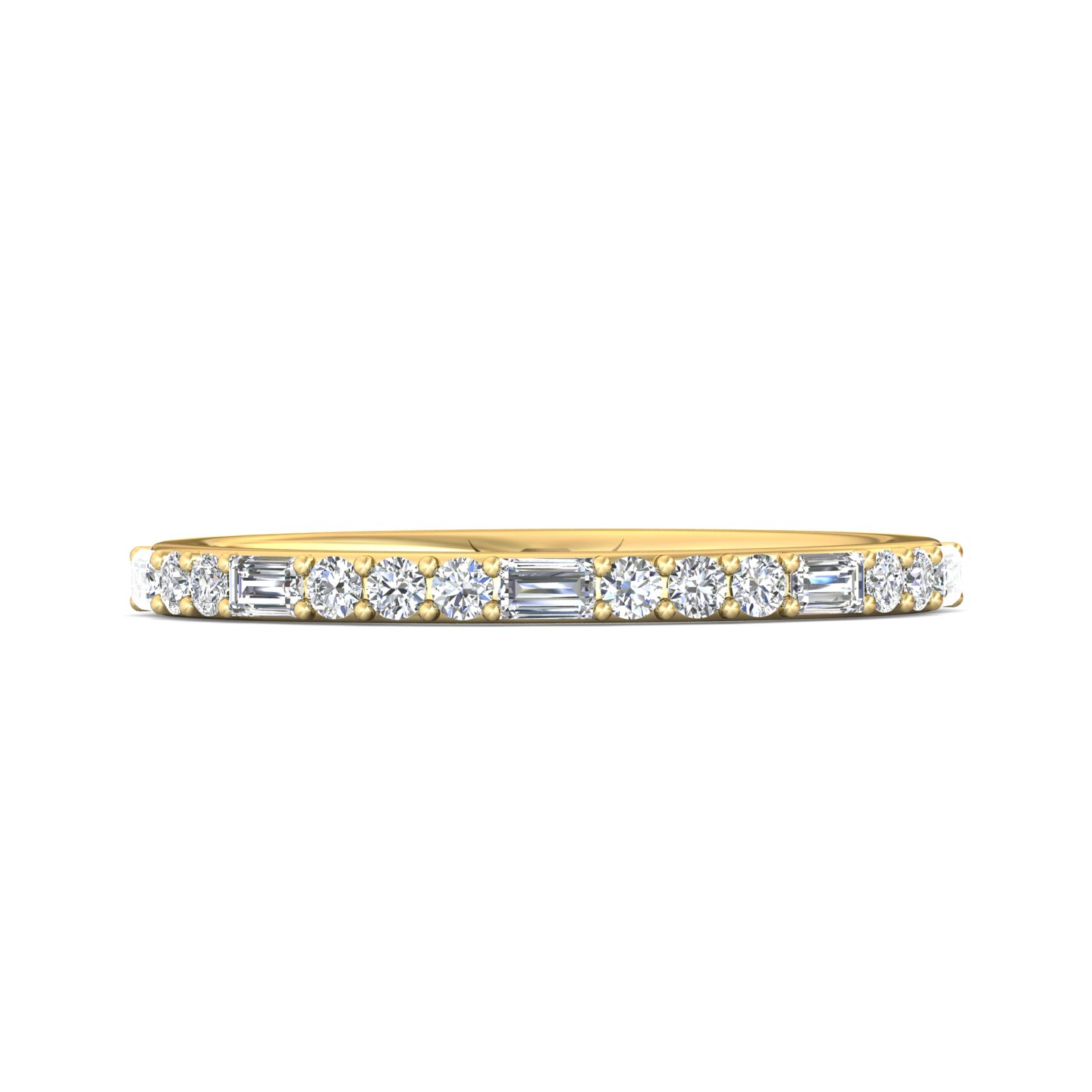 18K White Gold Diamond Wedding Band