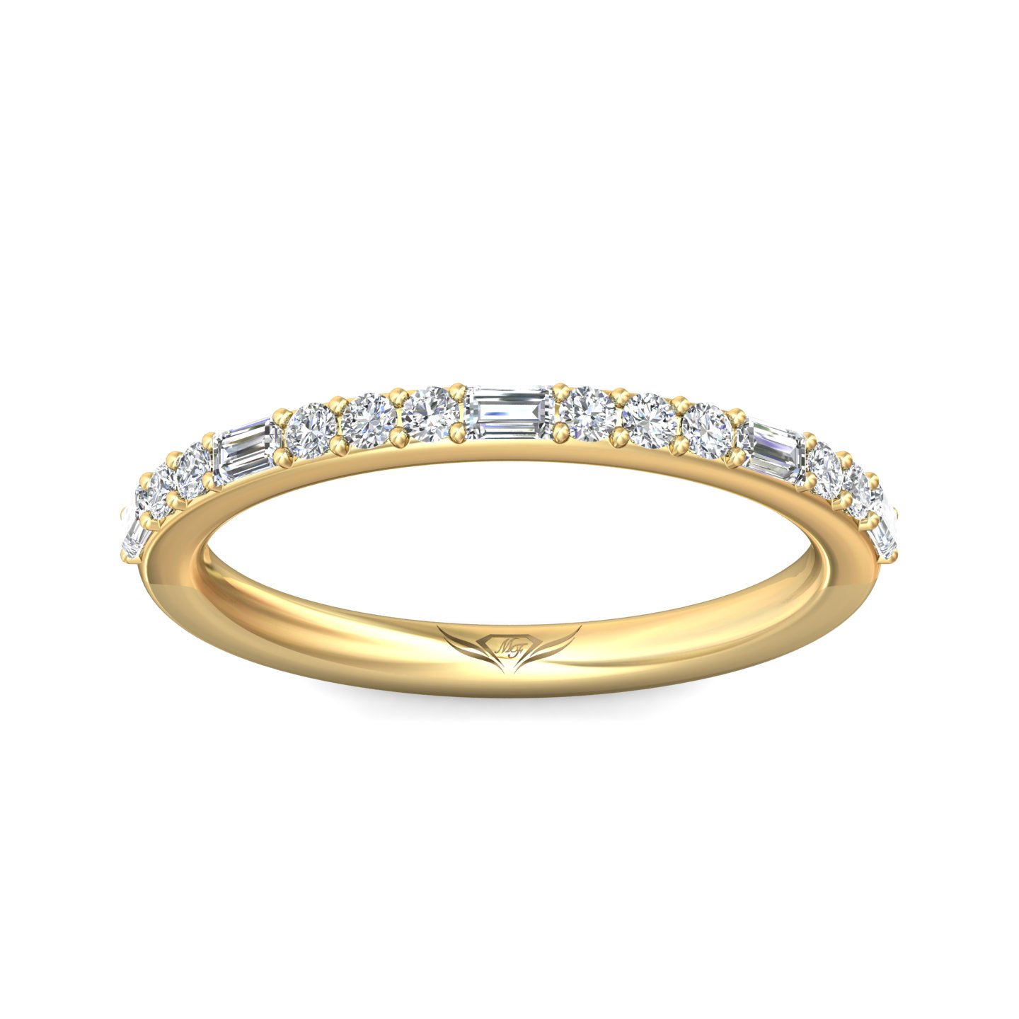 14K Yellow Gold Diamond Wedding Band