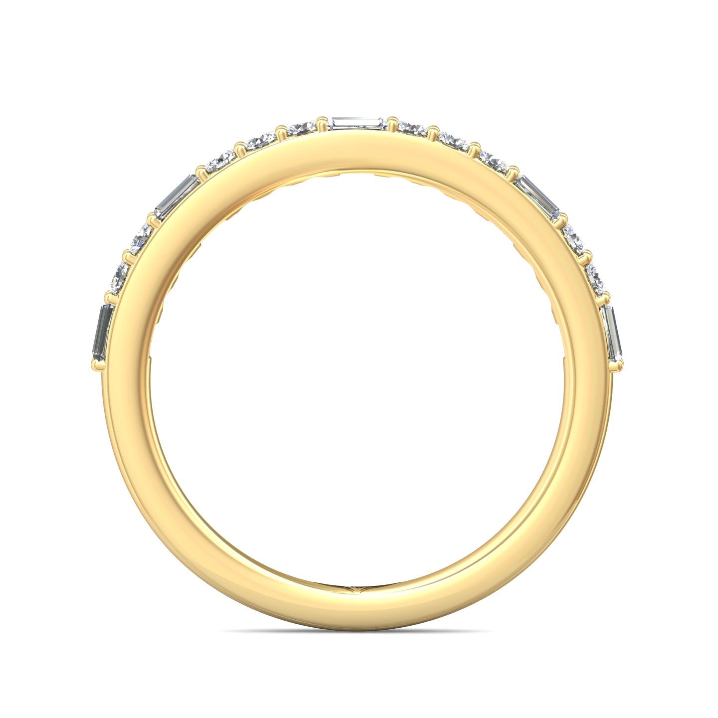 14K Yellow Gold Diamond Wedding Band