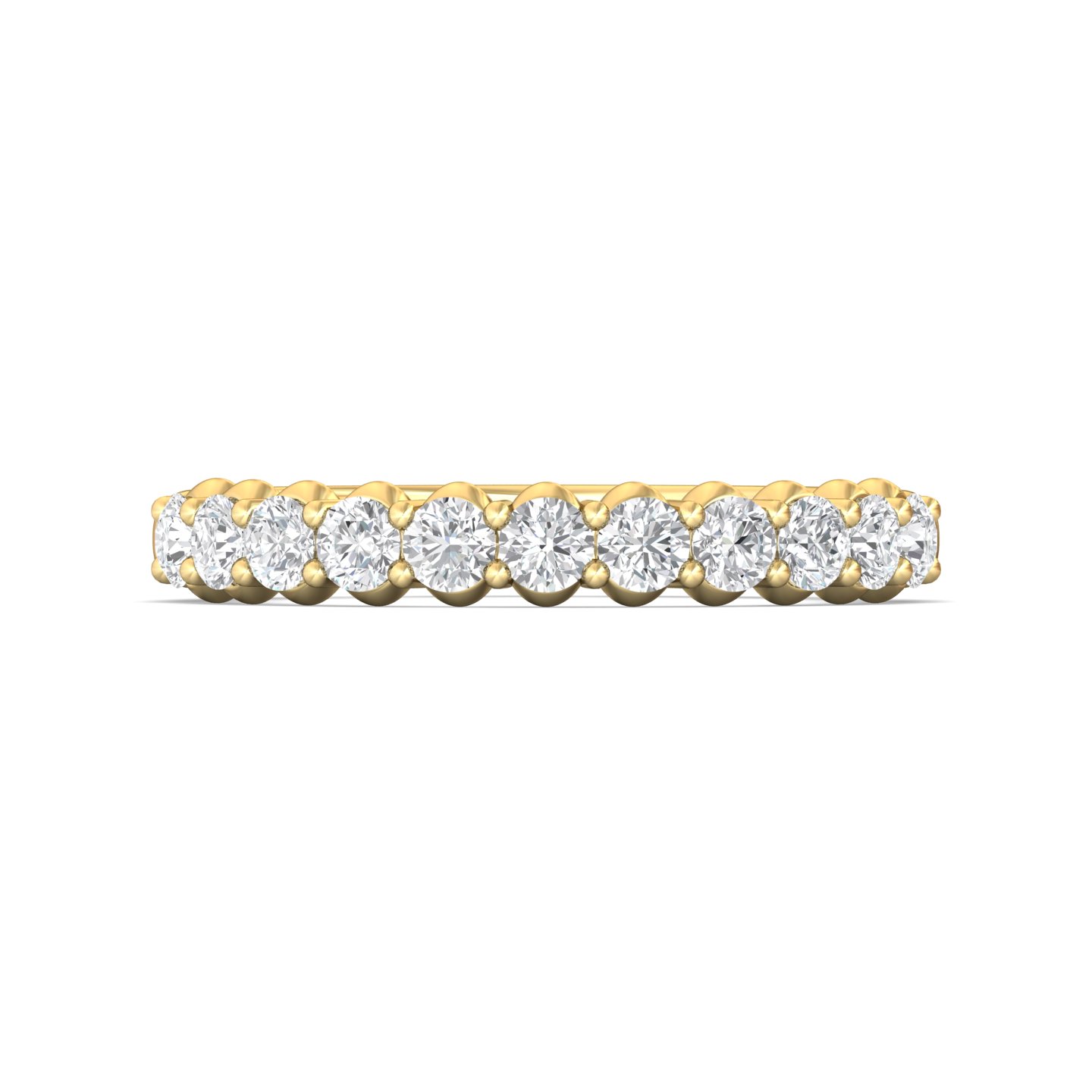 14K White Gold Diamond Wedding Band