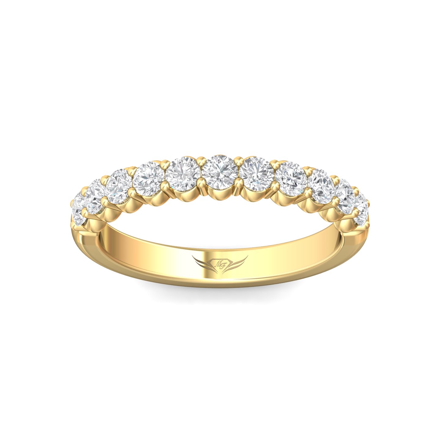 18K Yellow Gold Diamond Wedding Band