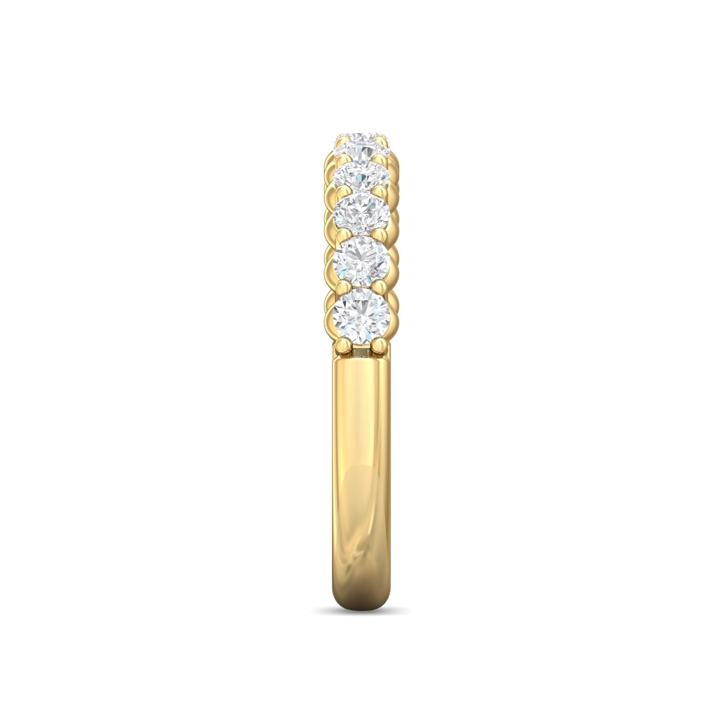 18K Yellow Gold Diamond Wedding Band