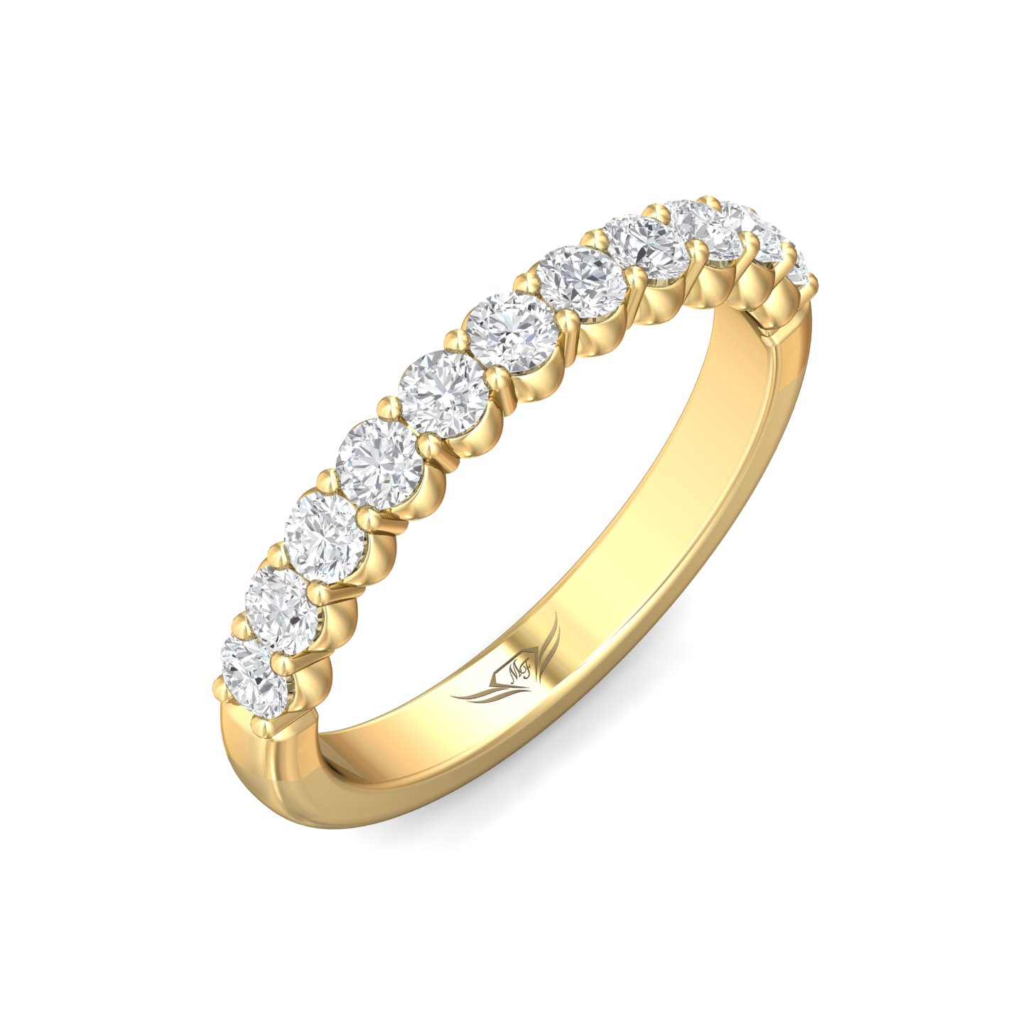 18K Yellow Gold Diamond Wedding Band