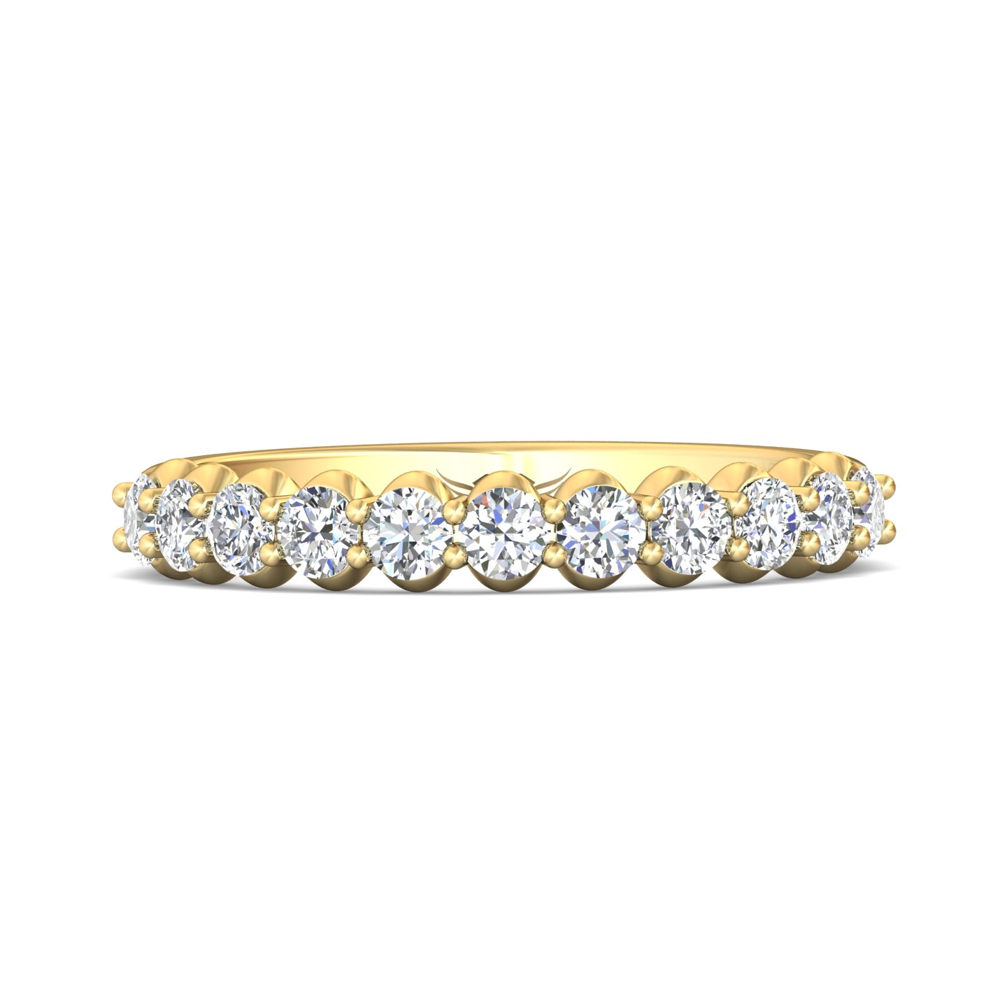 14K Yellow Gold Diamond Wedding Band