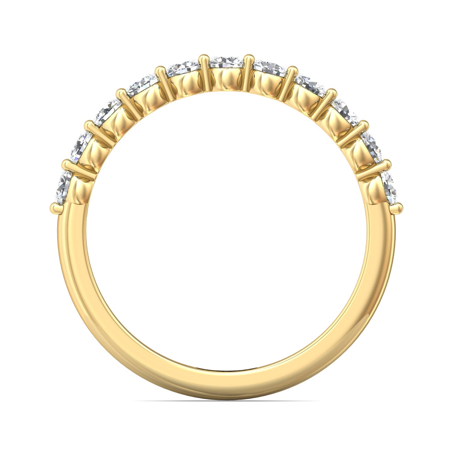 14K Yellow Gold Diamond Wedding Band