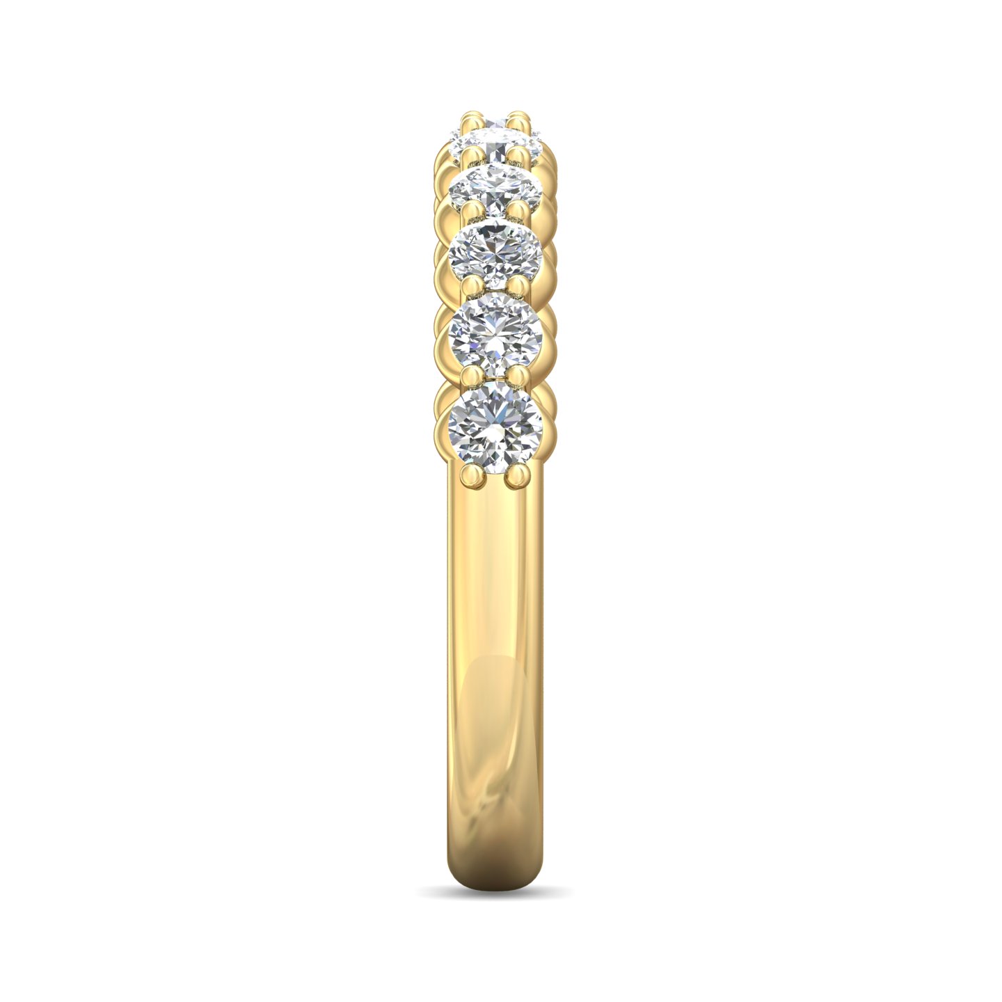 14K Yellow Gold Diamond Wedding Band