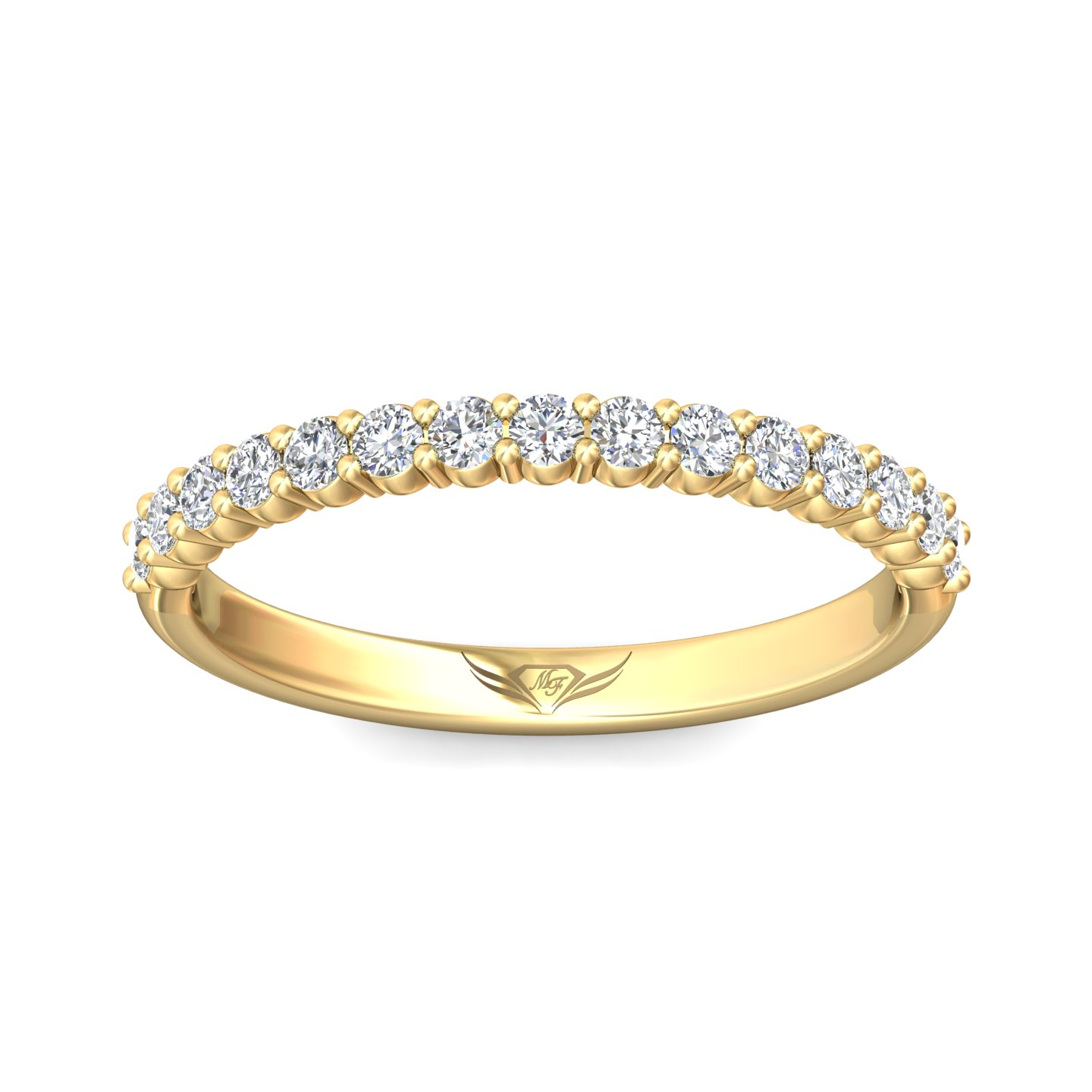 18K Yellow Gold Diamond Wedding Band